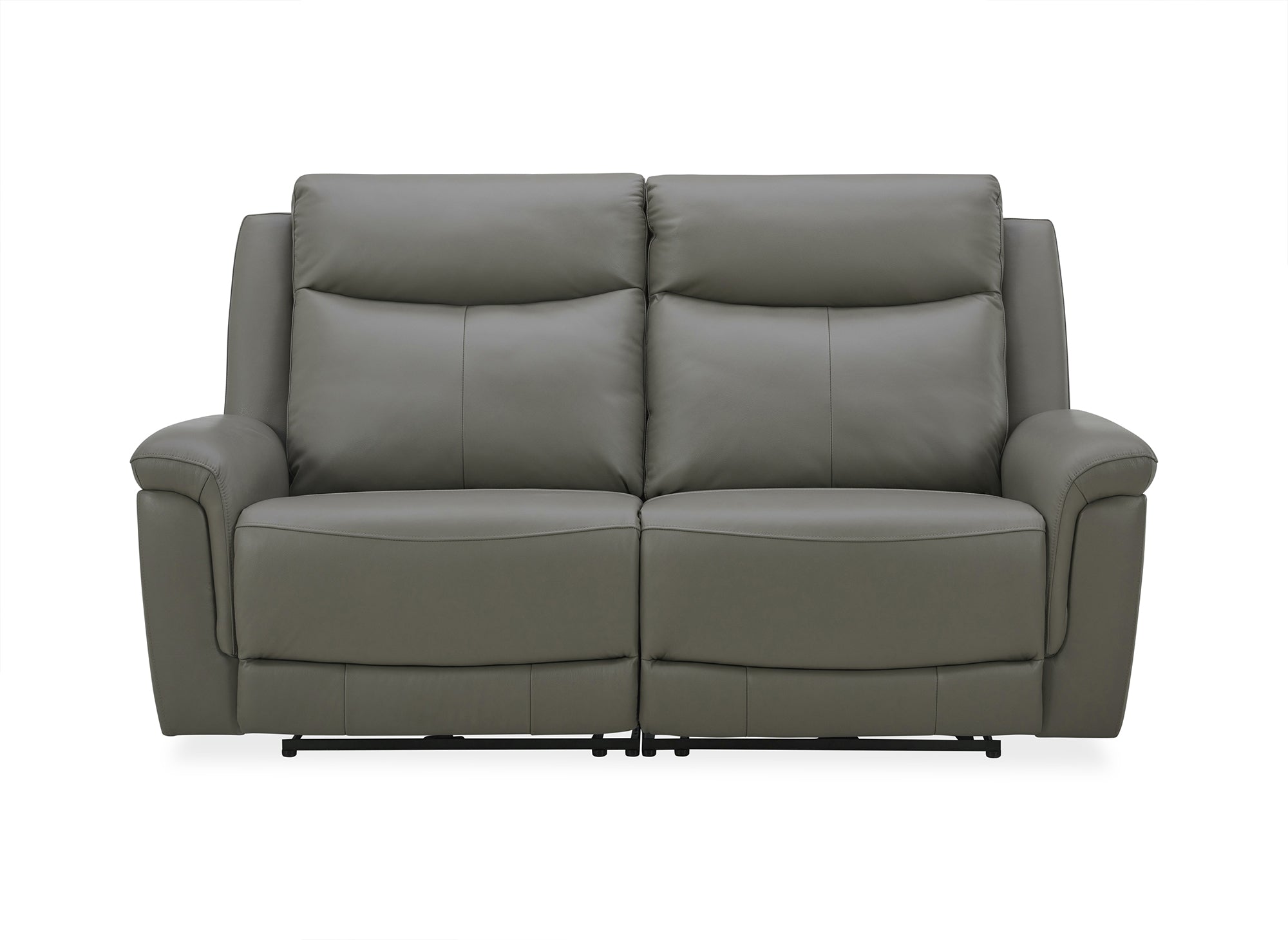 Elektrisches 3-Sitzer-Relaxsofa ERNEST aus grauem Leder