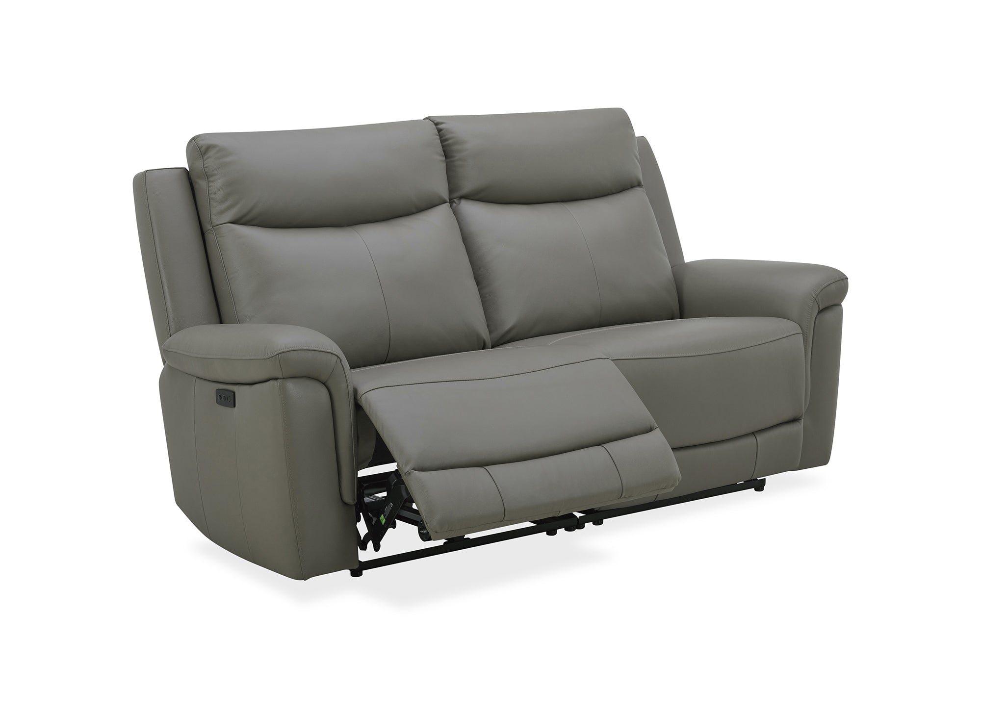 Elektrisches 3-Sitzer-Relaxsofa ERNEST aus grauem Leder