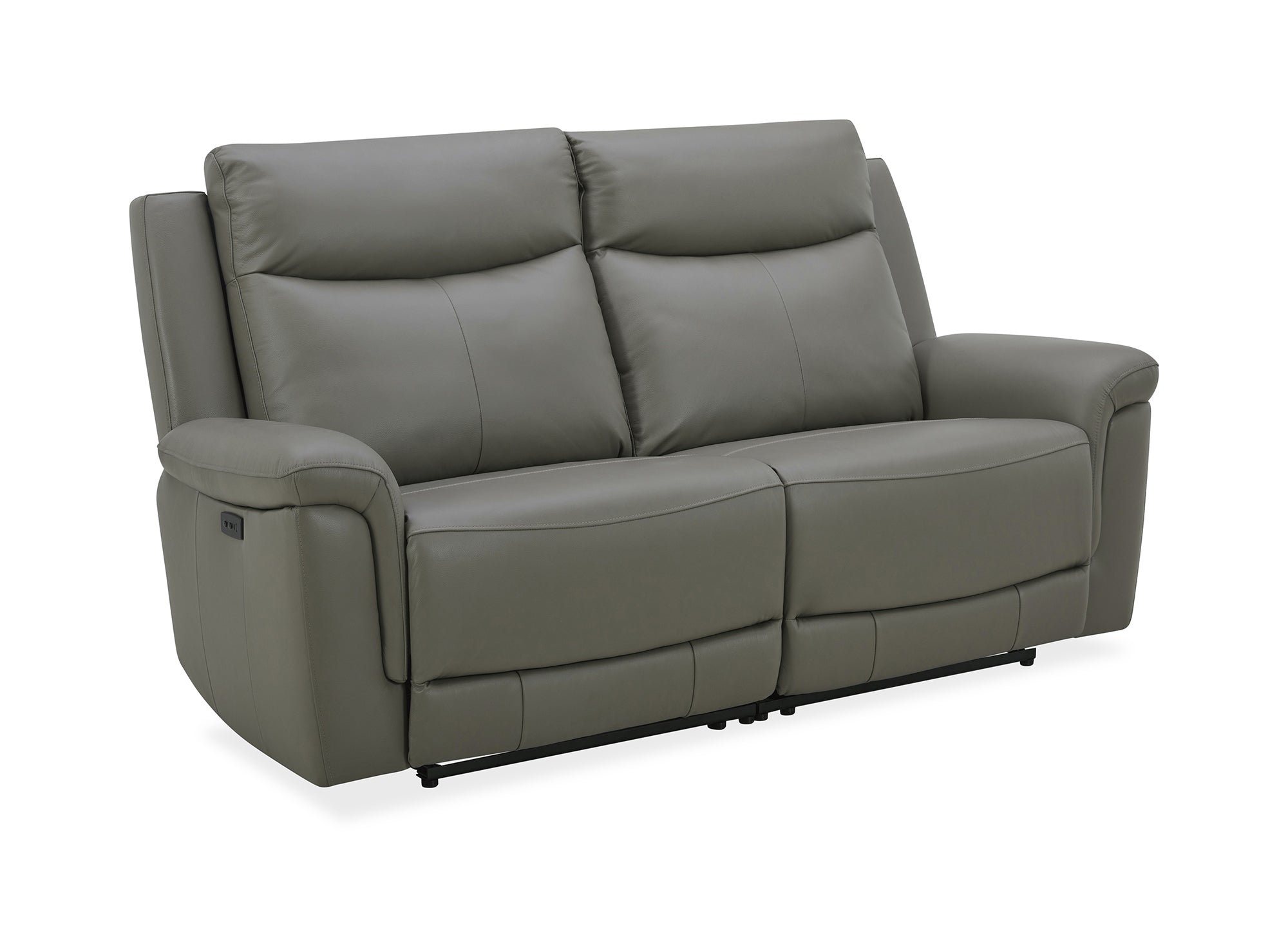 Elektrisches 3-Sitzer-Relaxsofa ERNEST aus grauem Leder