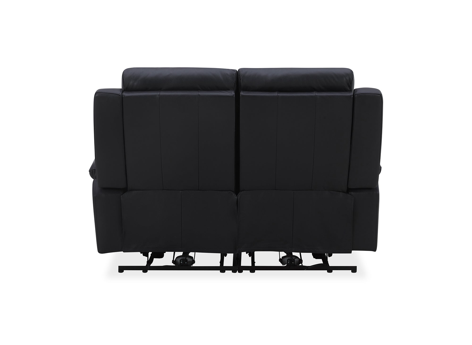 Elektrisches 2-Sitzer-Relaxsofa ERNEST aus schwarzem Leder