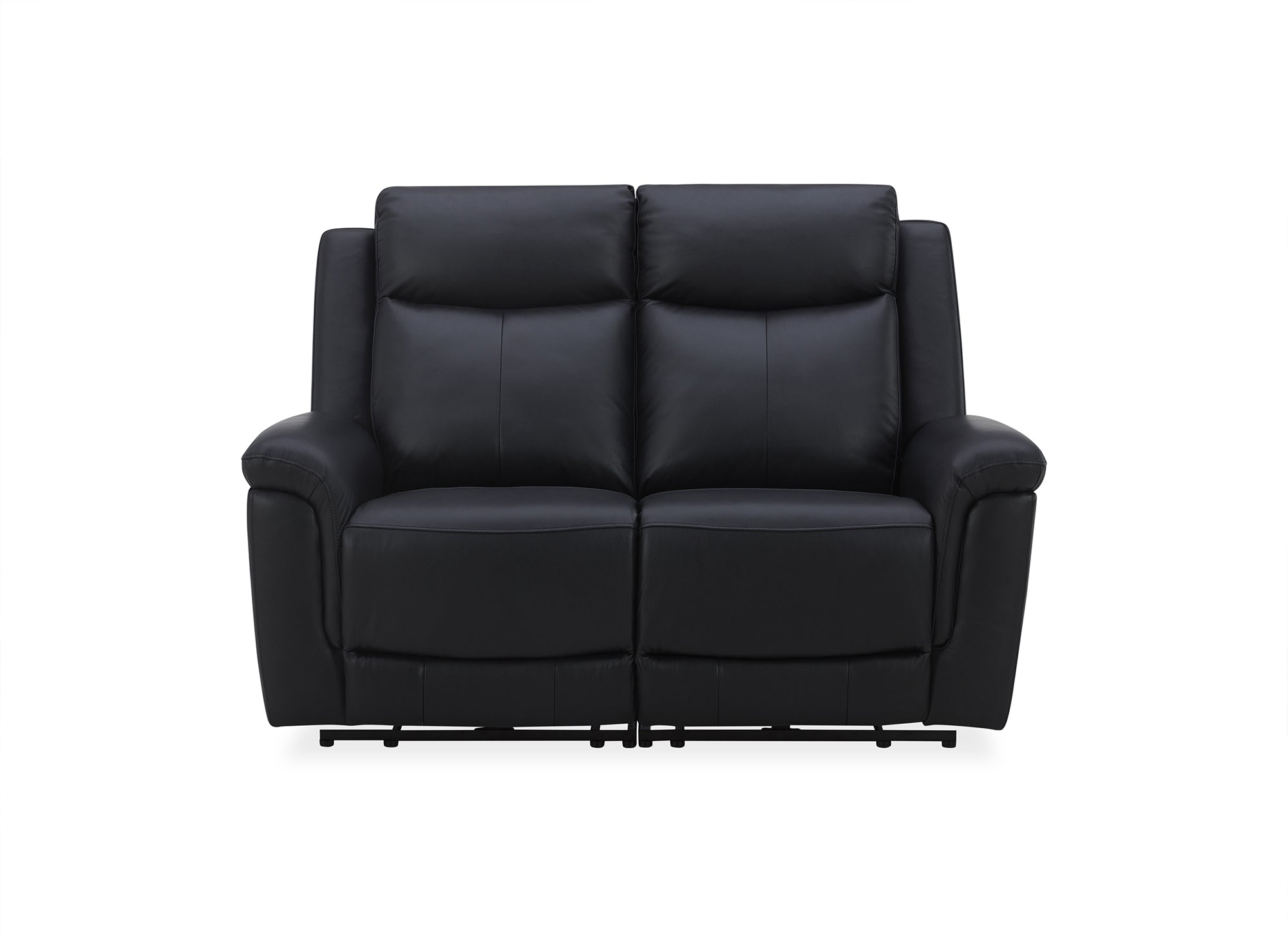 Elektrisches 2-Sitzer-Relaxsofa ERNEST aus schwarzem Leder