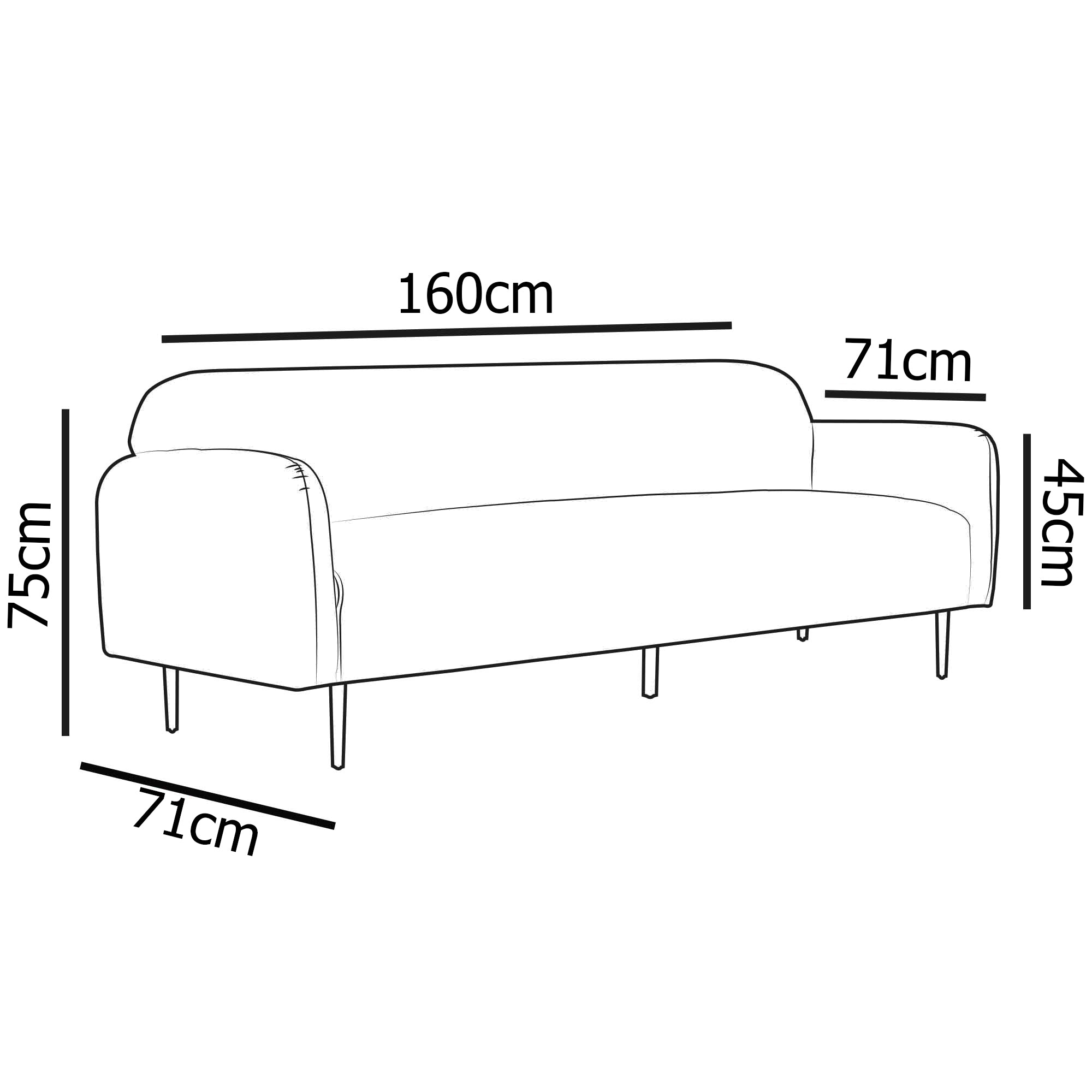MARILYNE 2-Sitzer-Sofa aus wassergrünem Samt
