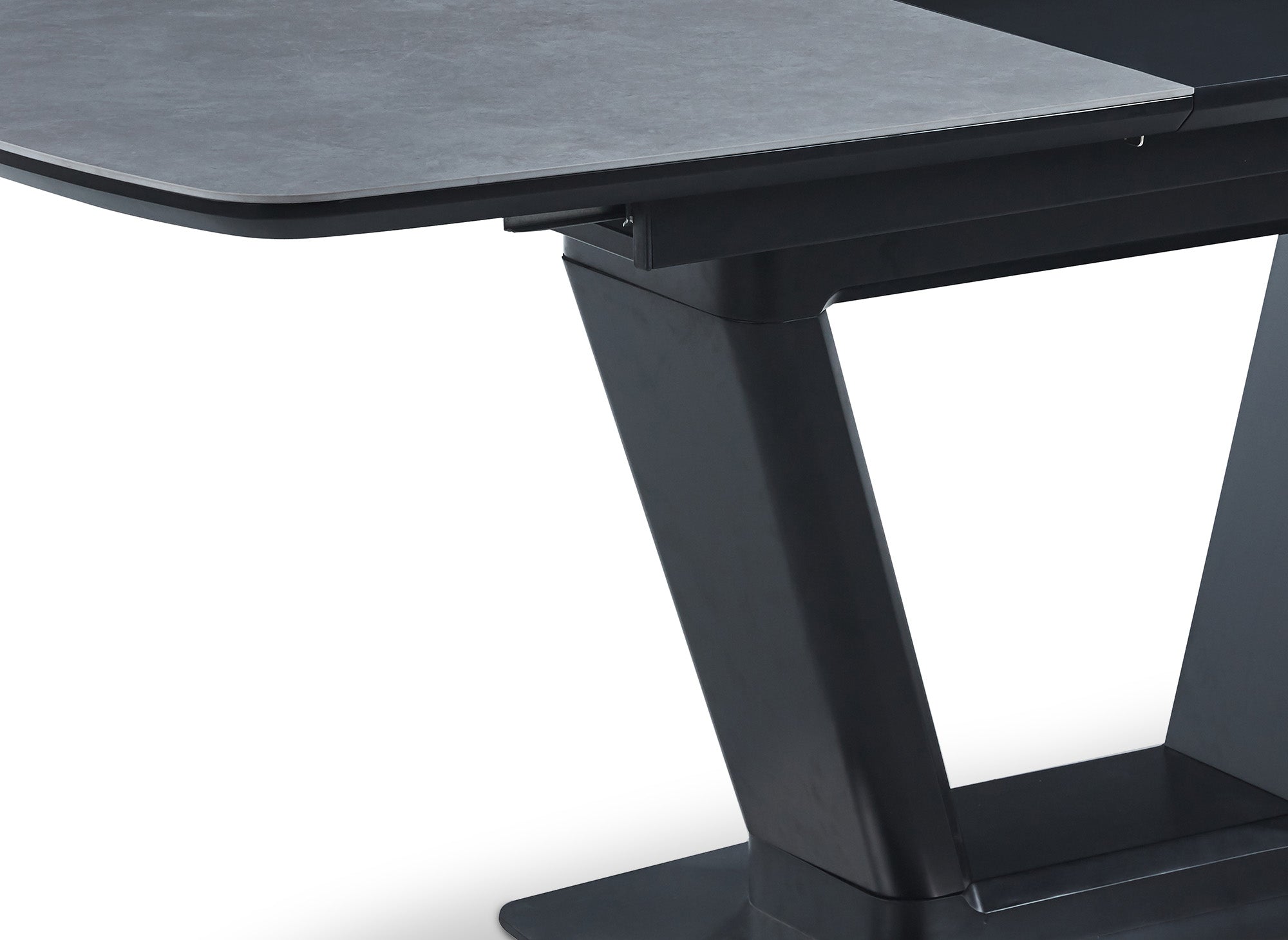 Rechteckiger ausziehbarer Esstisch PIERROT mit grauer Keramikplatte