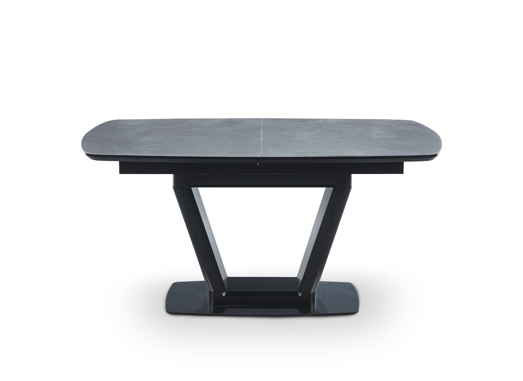 Rechteckiger ausziehbarer Esstisch PIERROT mit grauer Keramikplatte