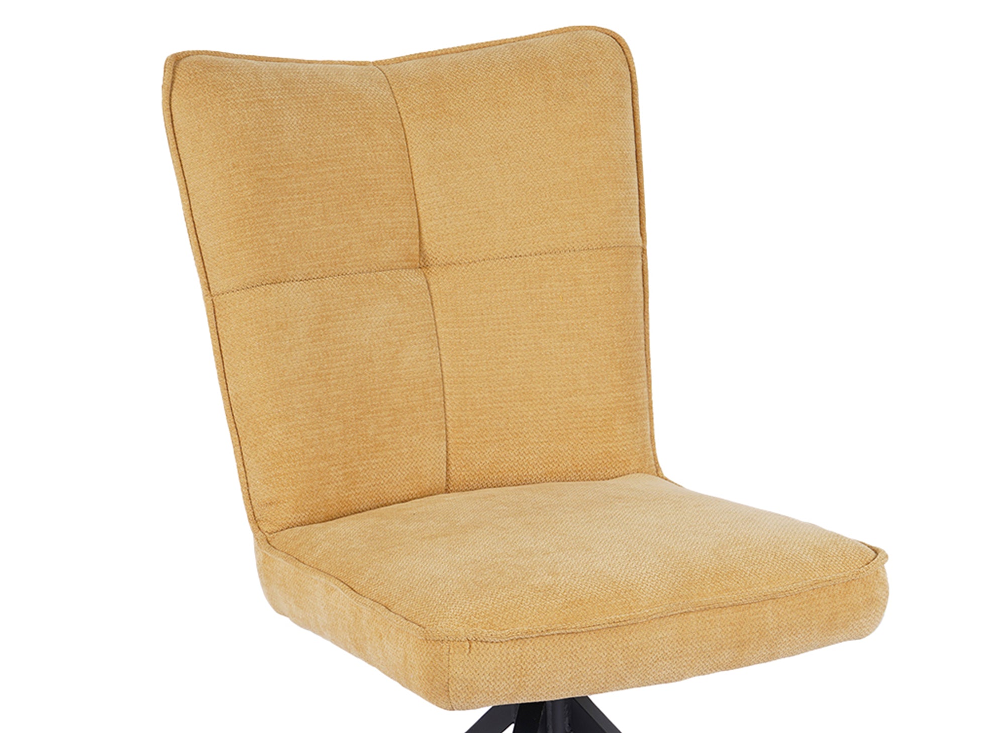 2er-Set Drehstühle FELICIE aus gelbem Stoff