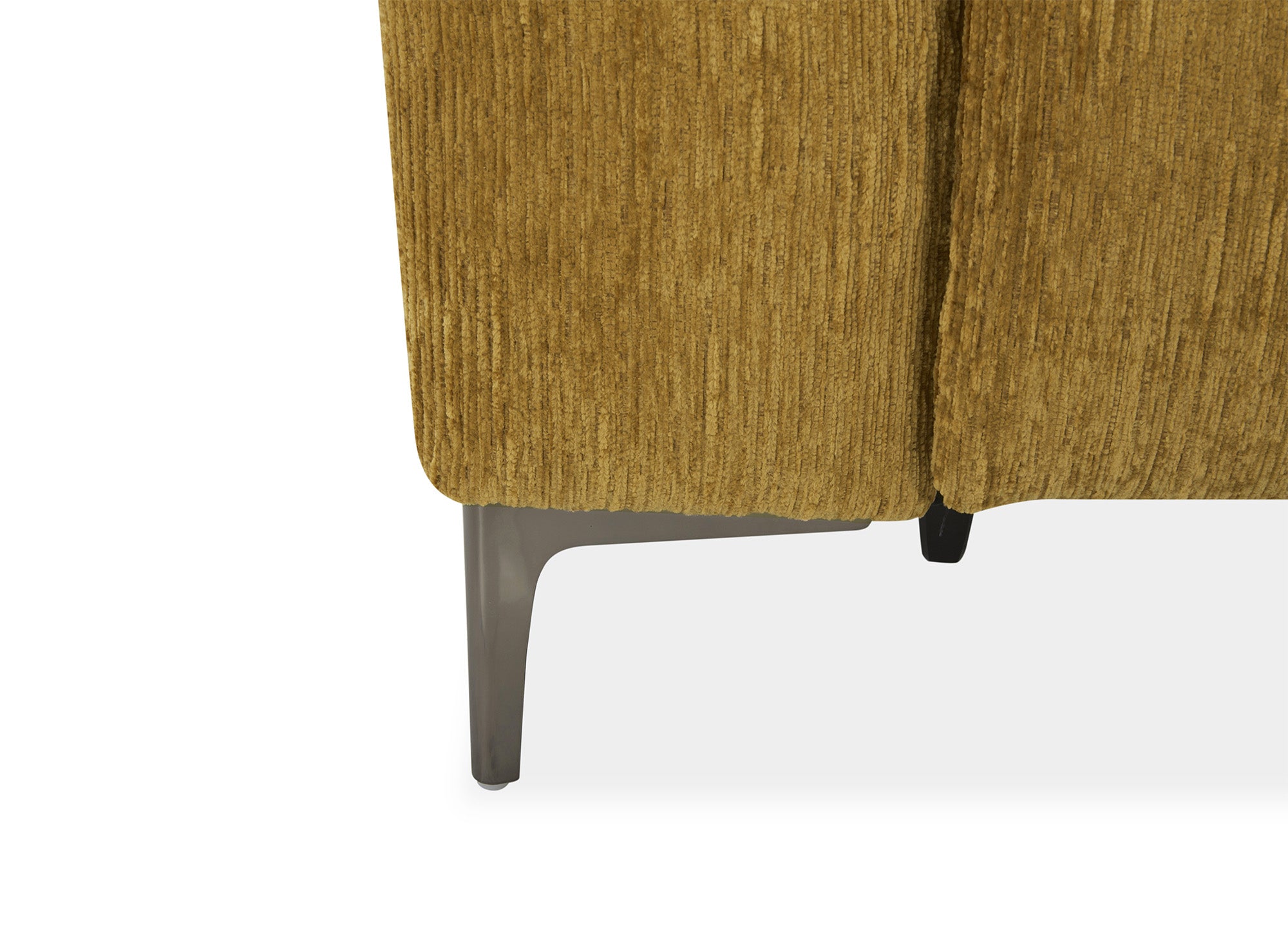 Elektrisches 2-Sitzer-Relaxsofa HELOISE aus senfgelb meliertem Samt