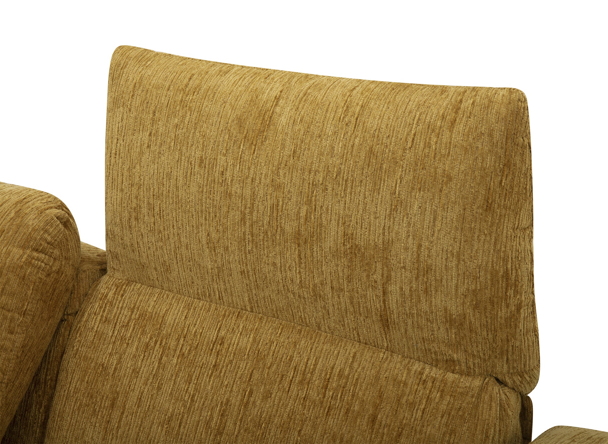 Elektrisches 2-Sitzer-Relaxsofa HELOISE aus senfgelb meliertem Samt