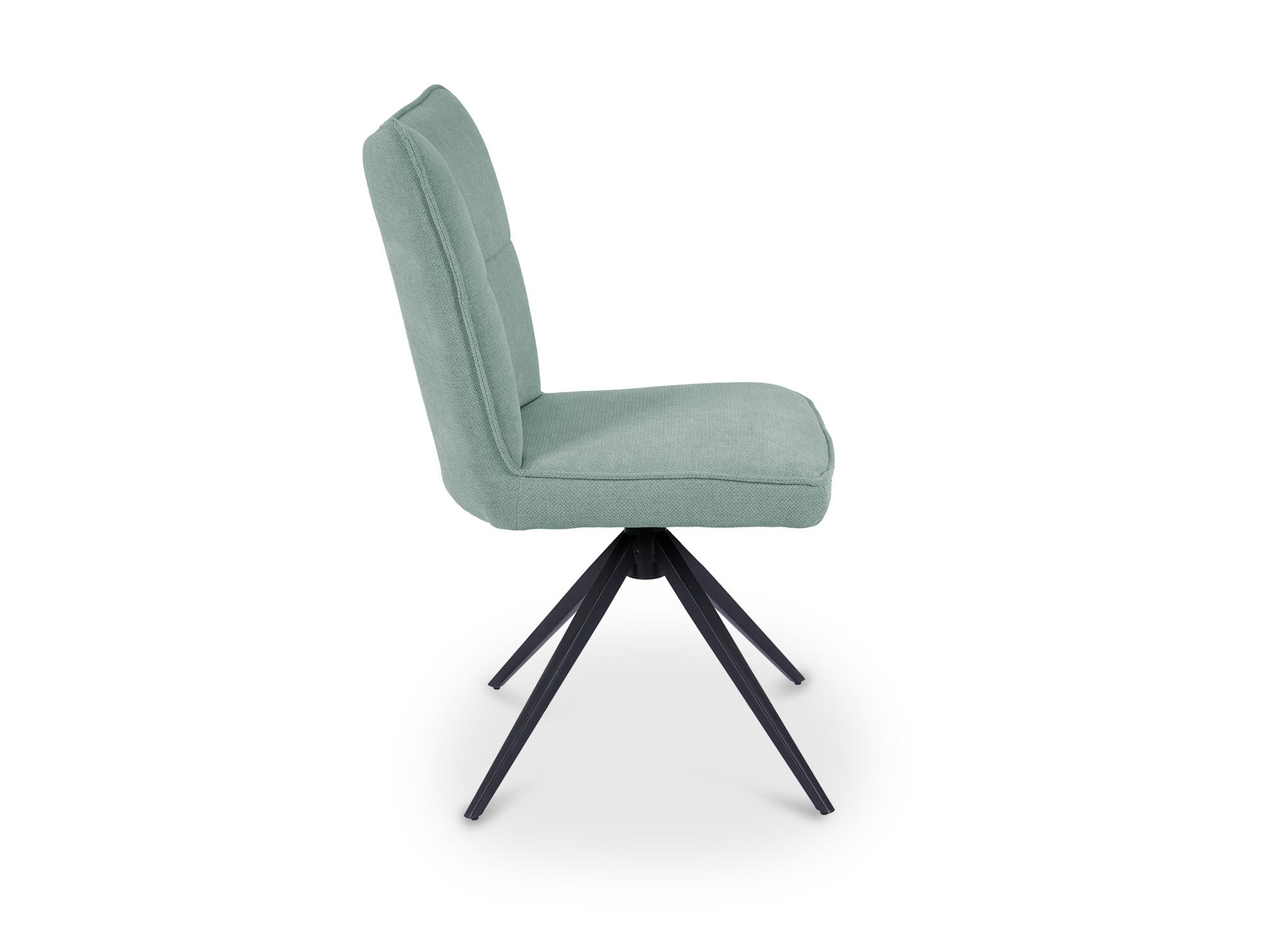 2er-Set Drehstühle FELICIE aus wassergrünem Stoff