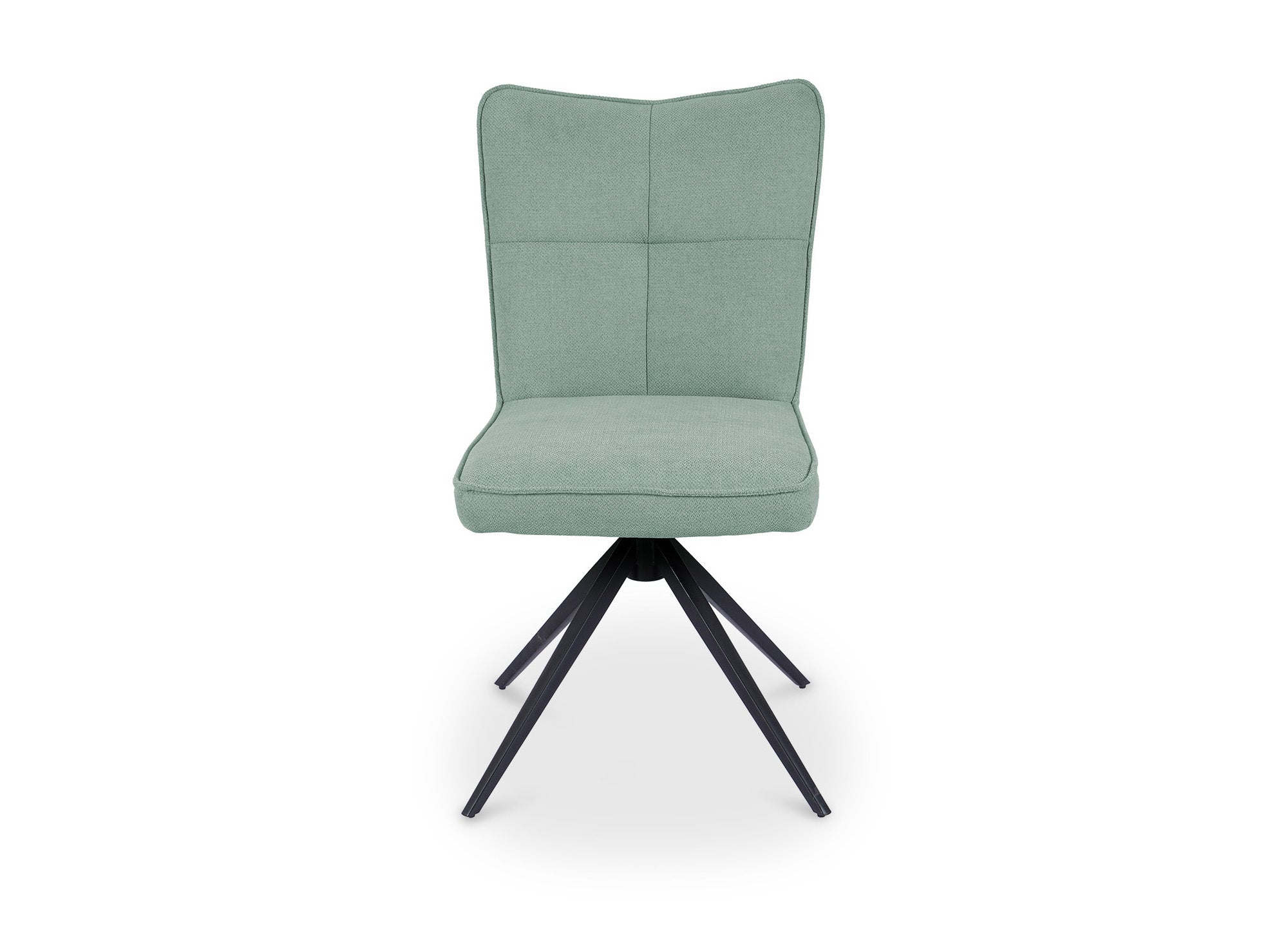 2er-Set Drehstühle FELICIE aus wassergrünem Stoff