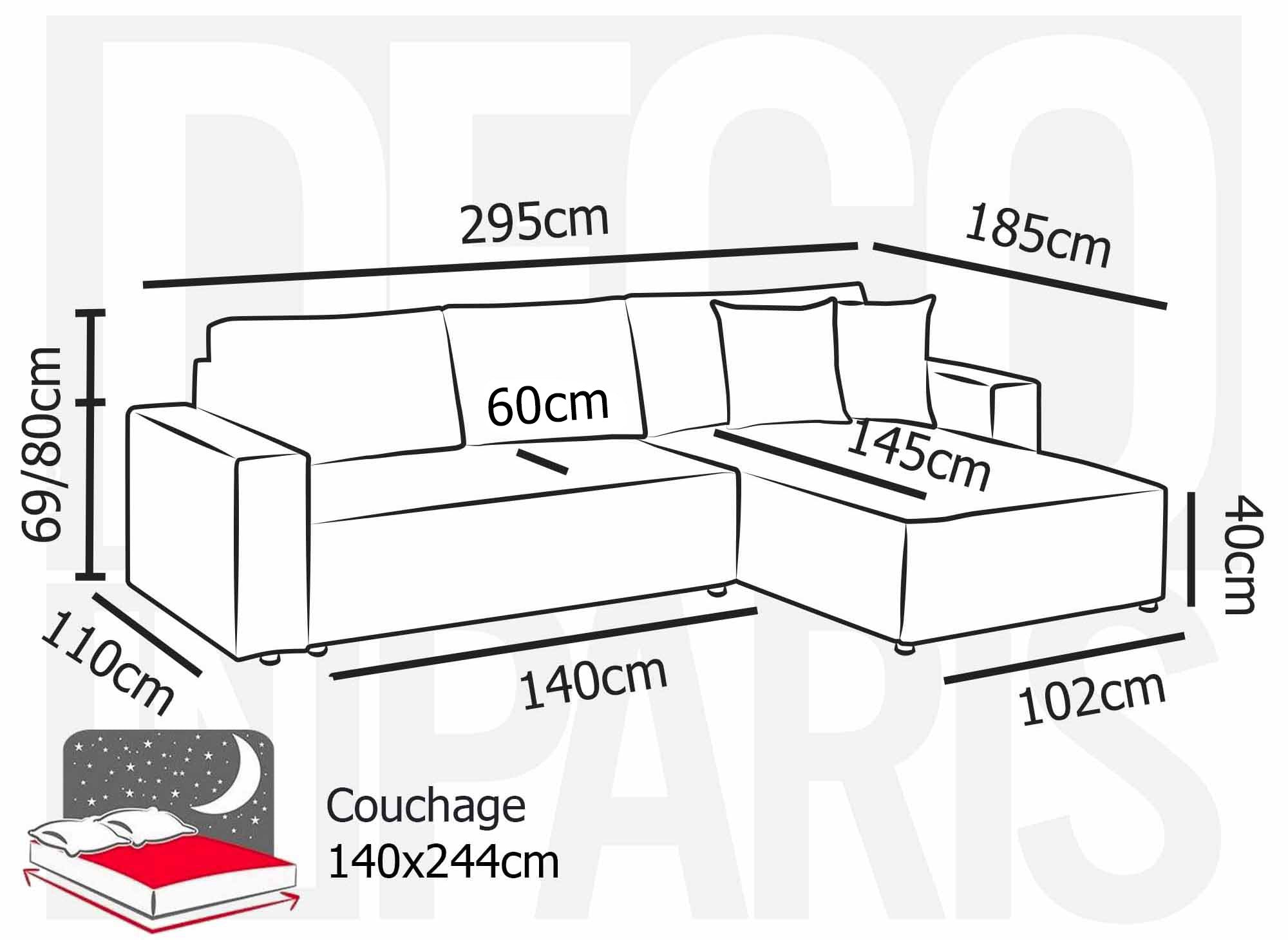 JADE Ecksofa aus geripptem Samt in Beige mit Stauraum, umwandelbar und wendbar