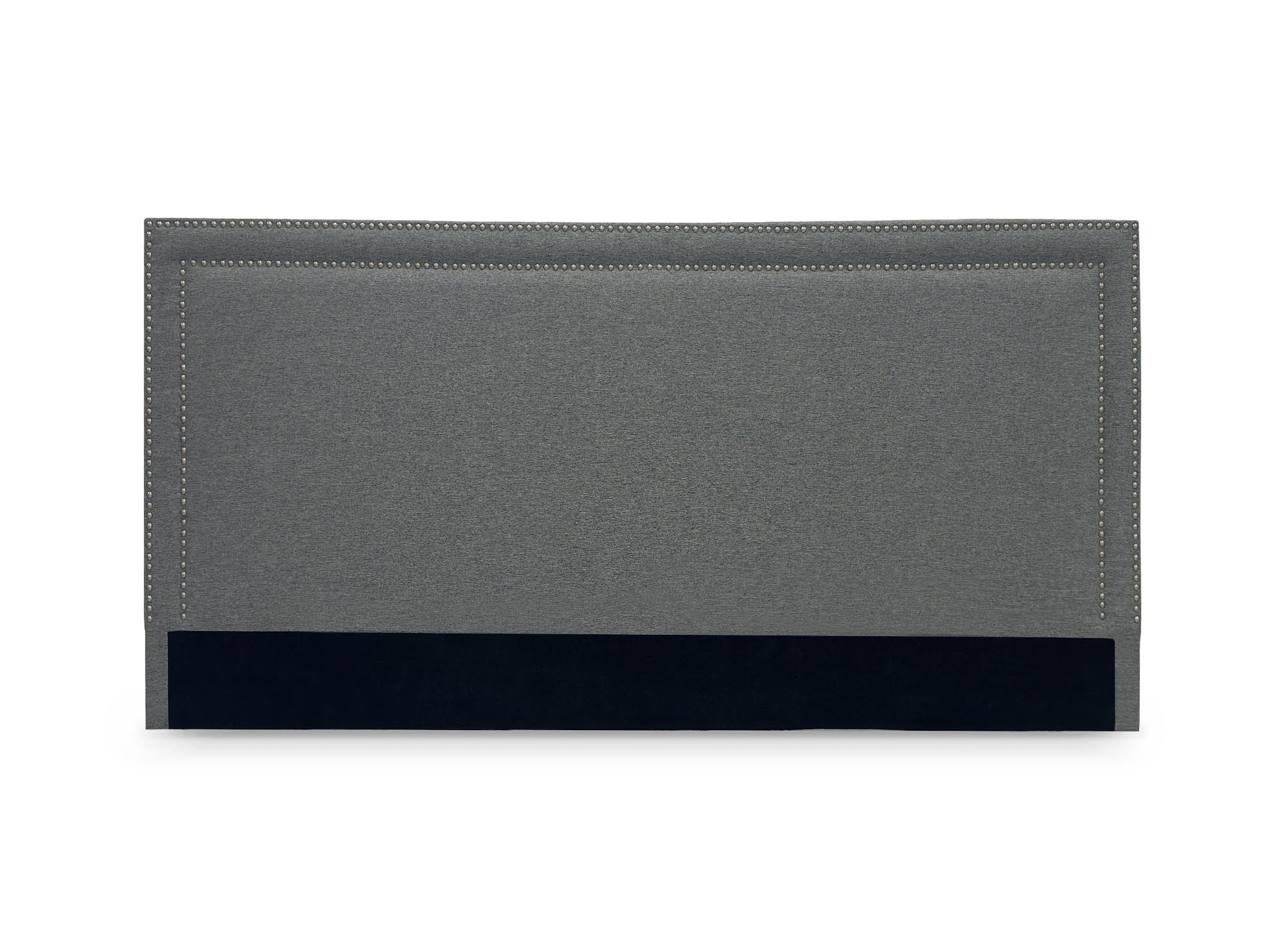 LYVE Kopfteil aus grauem Leinenstoff mit Nieten 160 cm