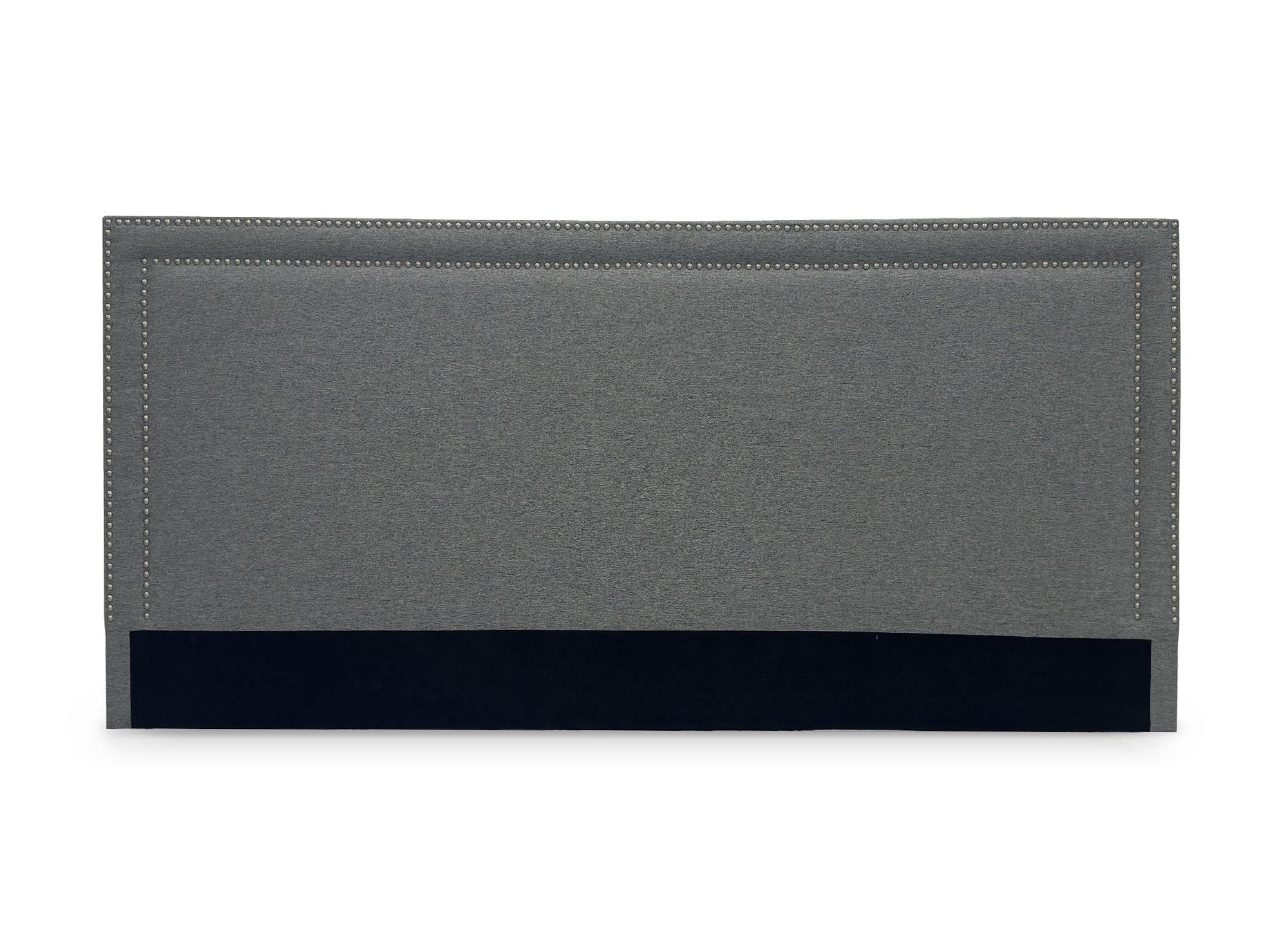 LYVE Kopfteil aus grauem Leinenstoff mit Nieten 180 cm