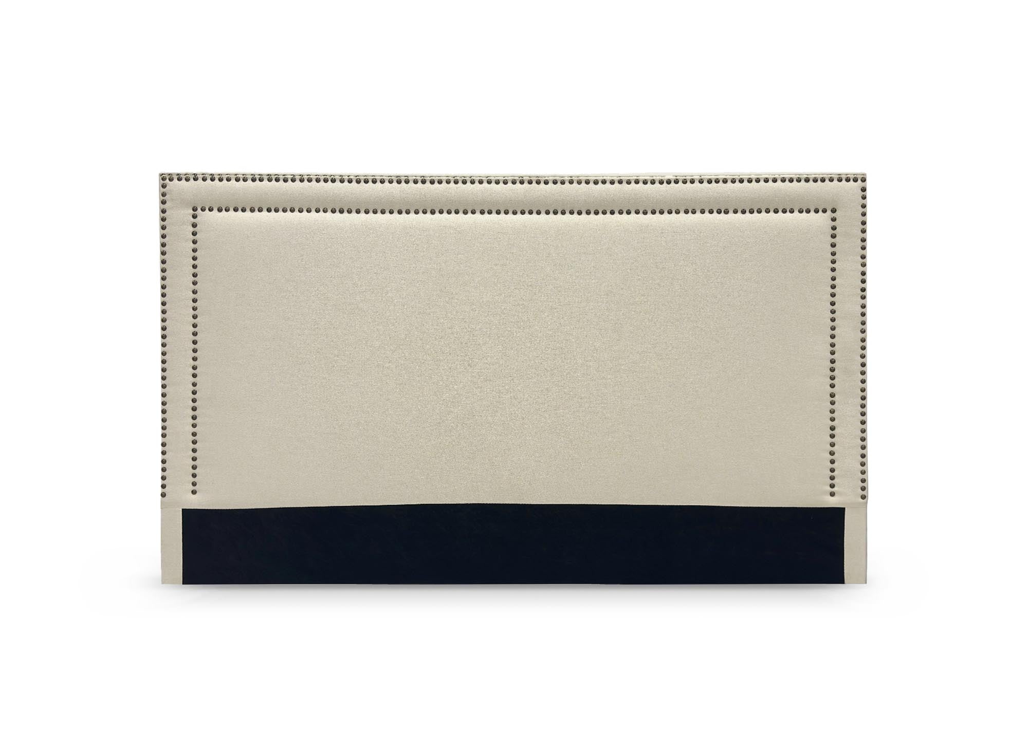 LYVE beiges Leinenstoff-Kopfteil mit Nieten, 140 cm