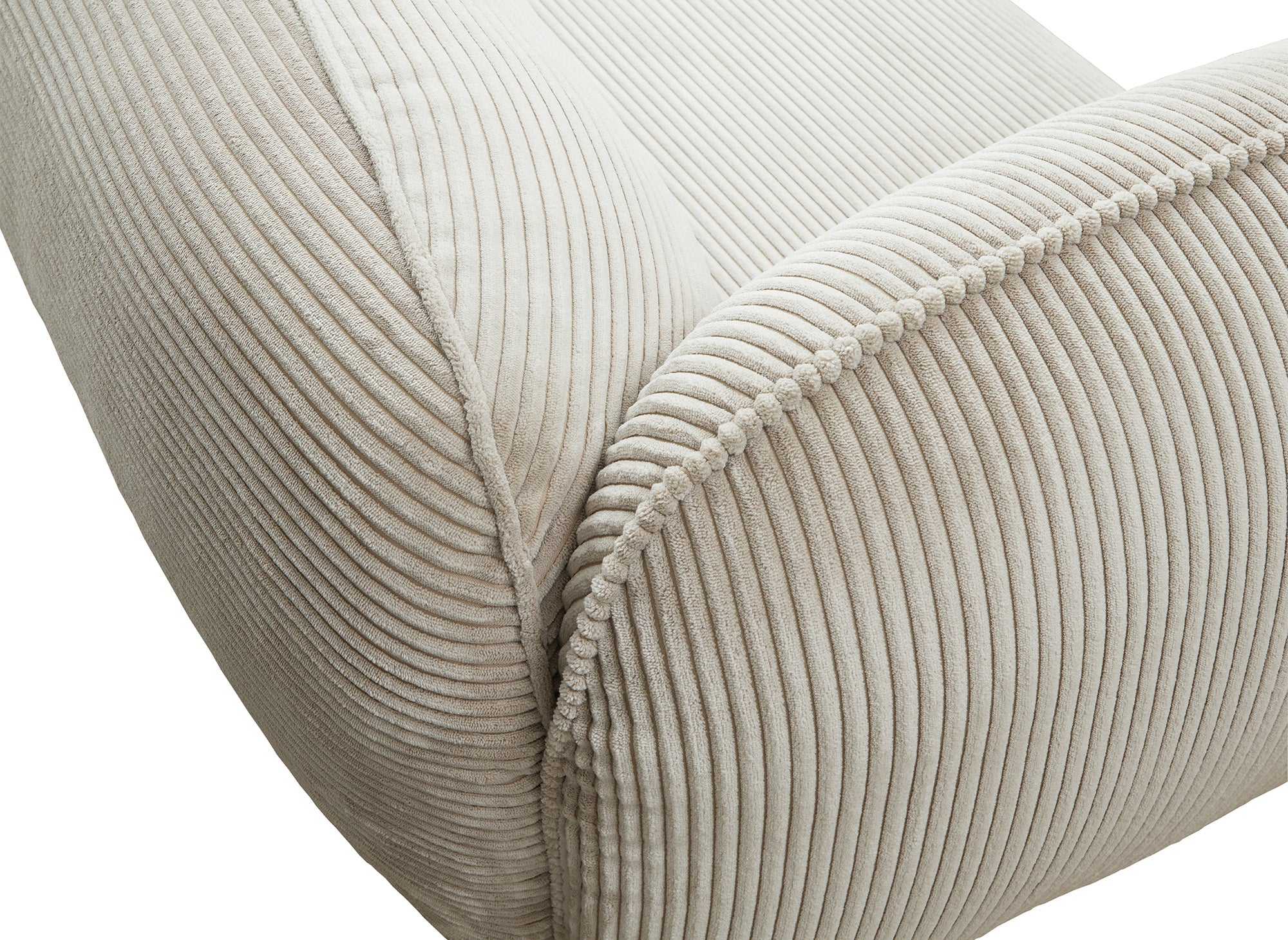 ANDREA beiges Cord-3-Sitzer-Sofa
