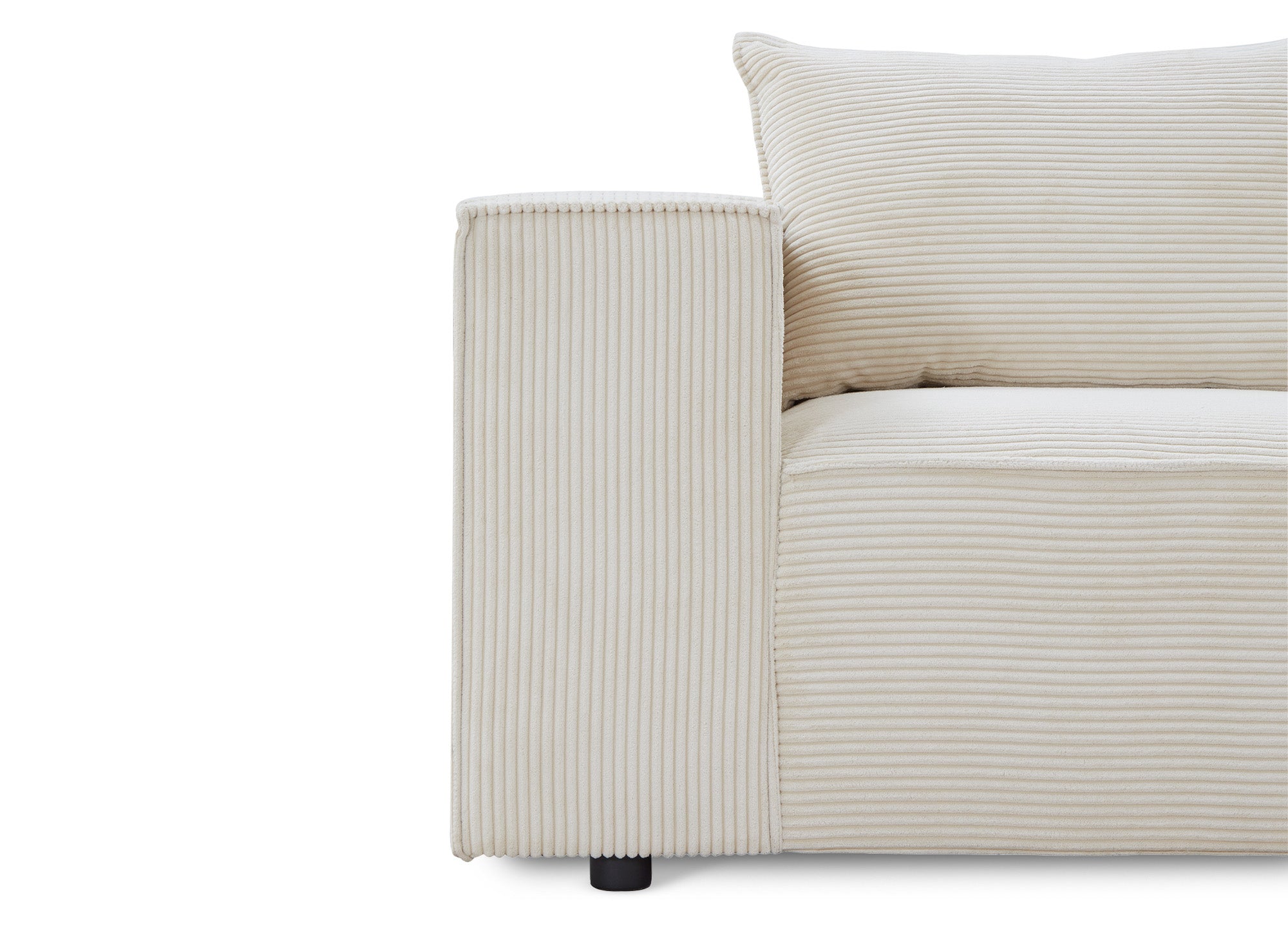 Modulares Ecksofa HARLEM aus dickem, beigem Cord