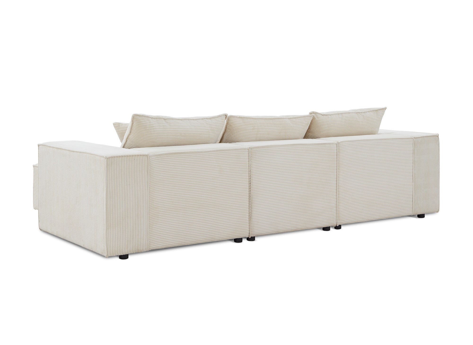 Modulares Ecksofa HARLEM aus dickem, beigem Cord