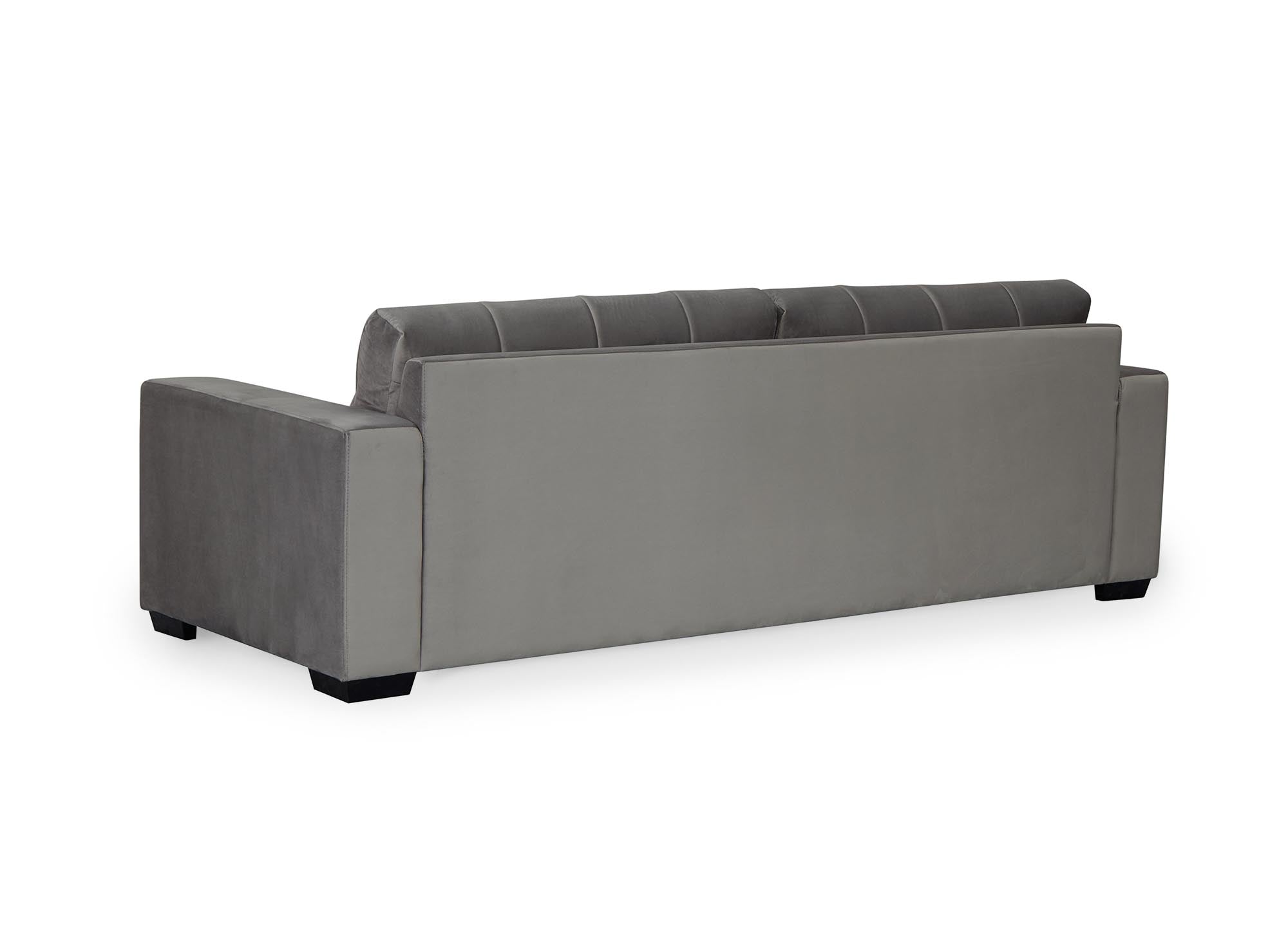 COSMO 3-Sitzer-Sofa aus grauem Samt