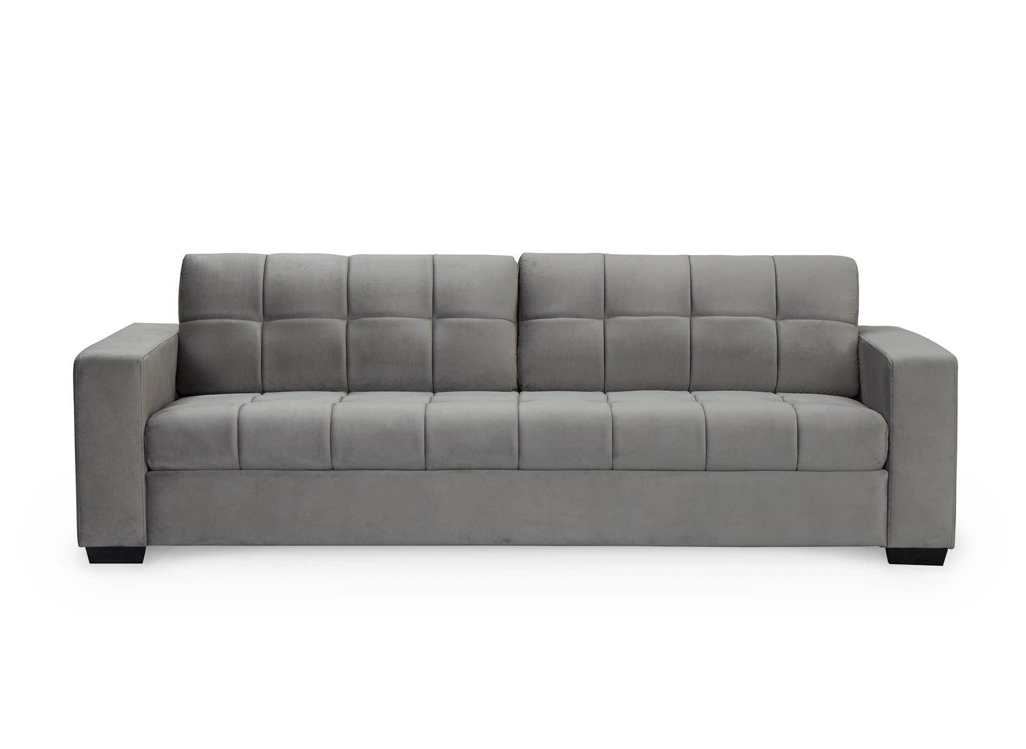 COSMO 3-Sitzer-Sofa aus grauem Samt