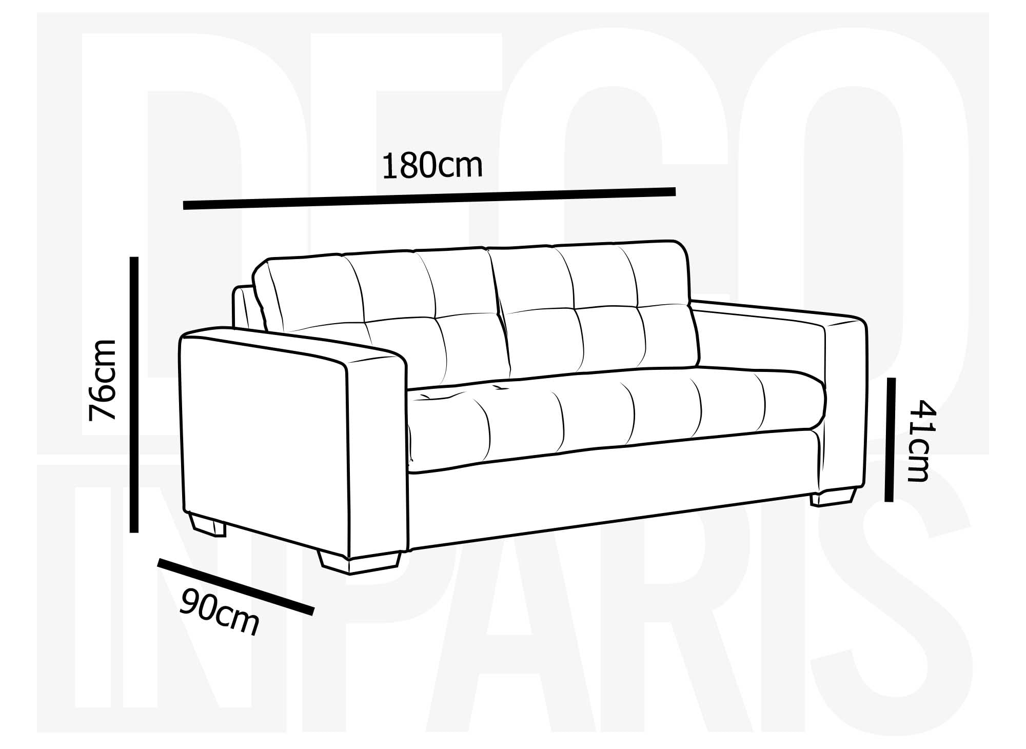 COSMO 2-Sitzer-Sofa aus grauem Samt