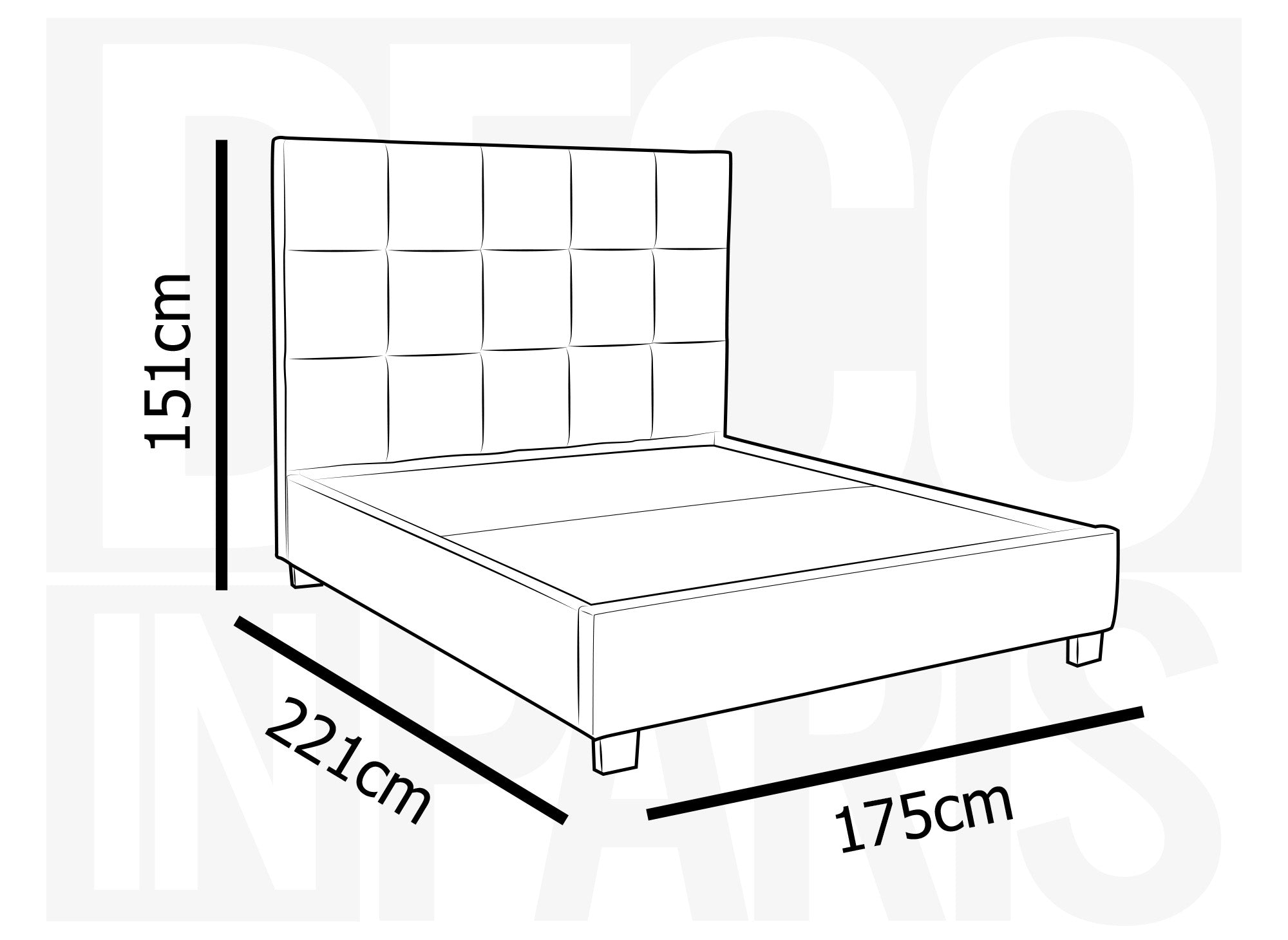 CAROLINE Designer-Bett mit Stauraum, beige, Samt, 160 x 200 cm