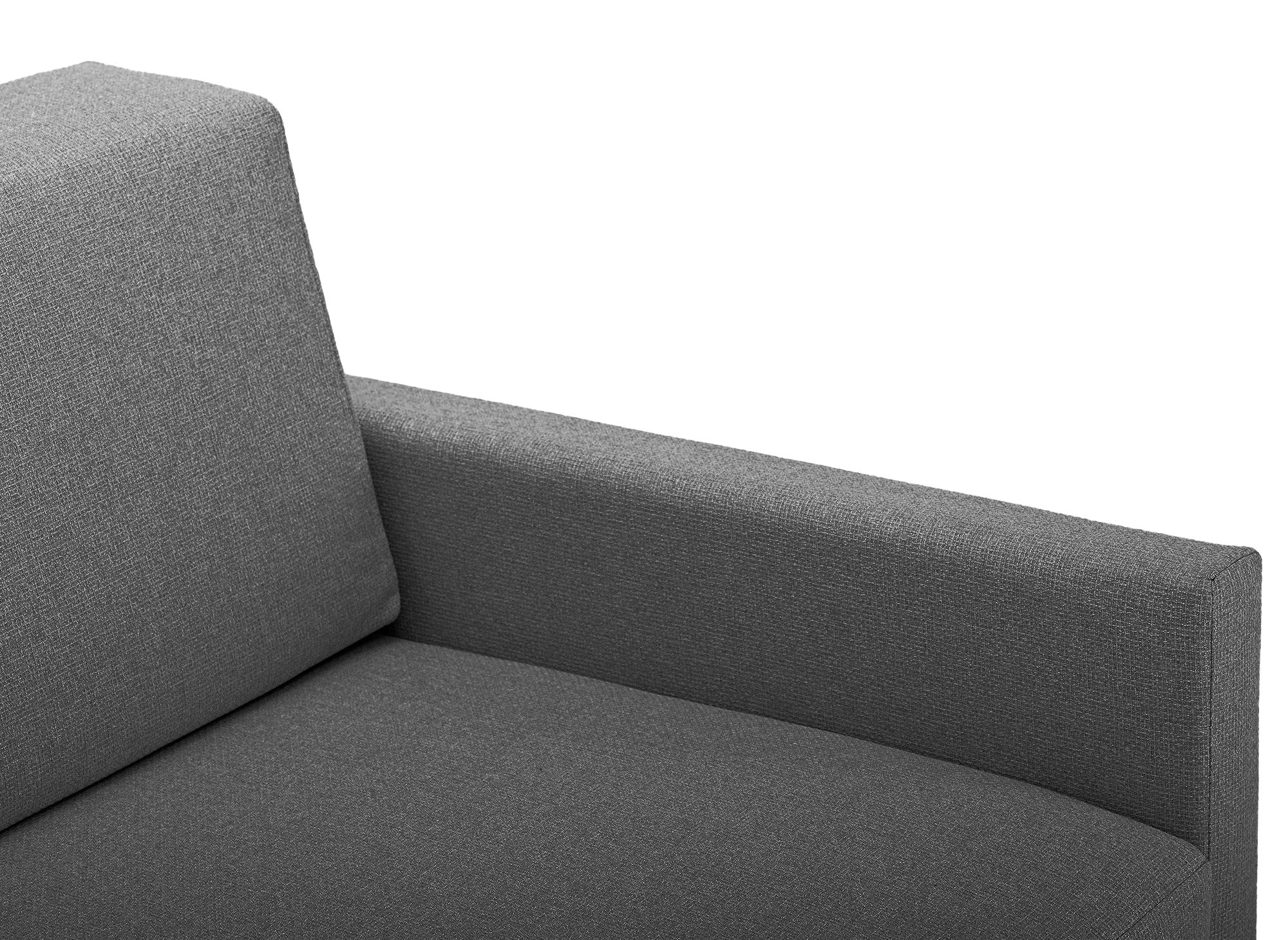 YERAZ 2-Sitzer-Schlafsofa mit Aufbewahrungsbox aus grauem Stoff