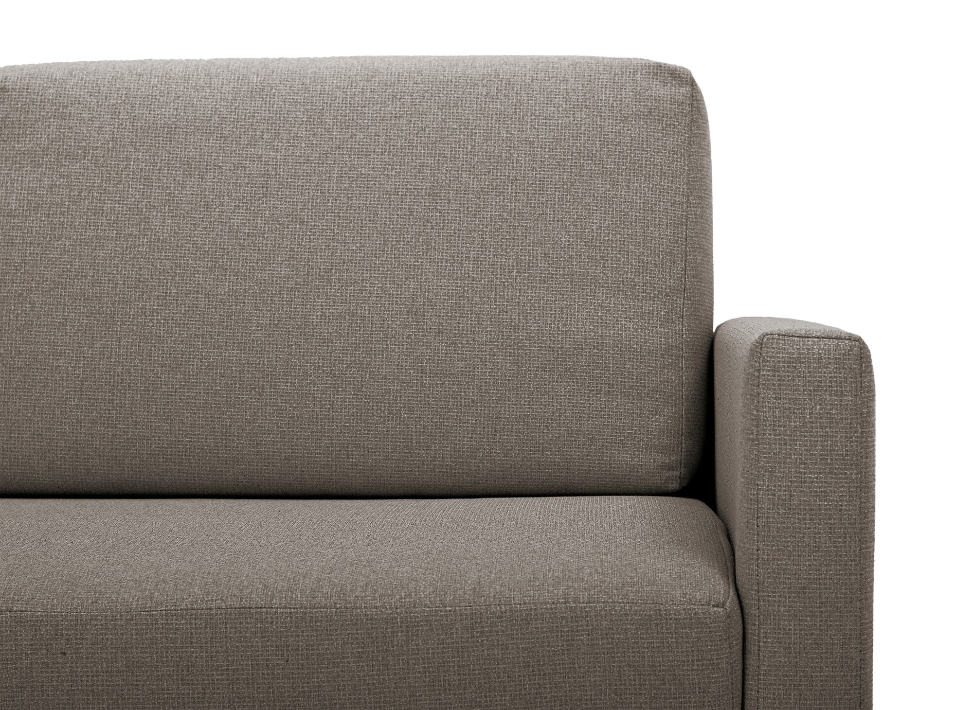 YERAZ 2-Sitzer-Schlafsofa mit Aufbewahrungsbox aus taupefarbenem Stoff