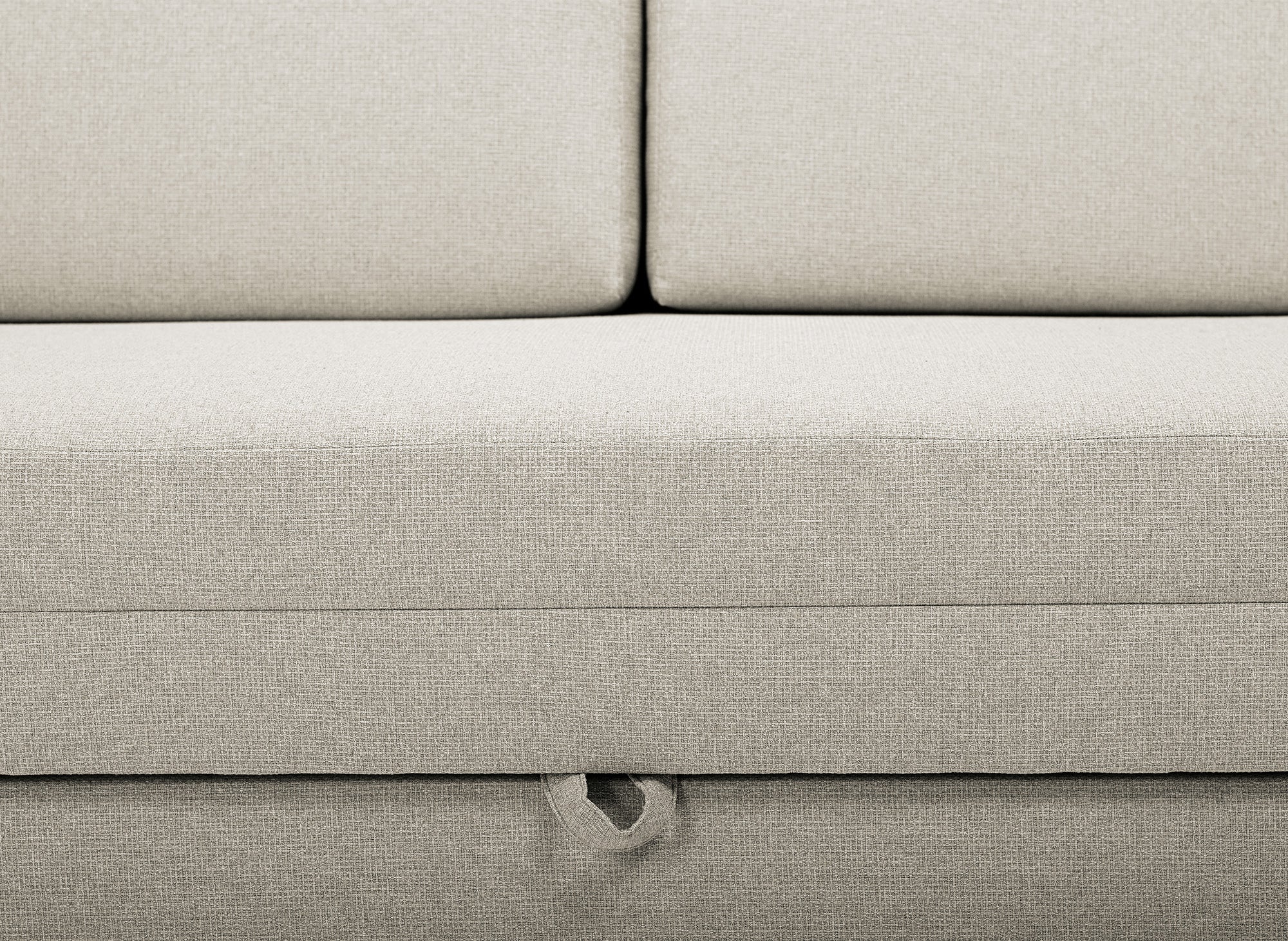 2-Sitzer-Schlafsofa mit Aufbewahrungsbox aus beigem Stoff YERAZ