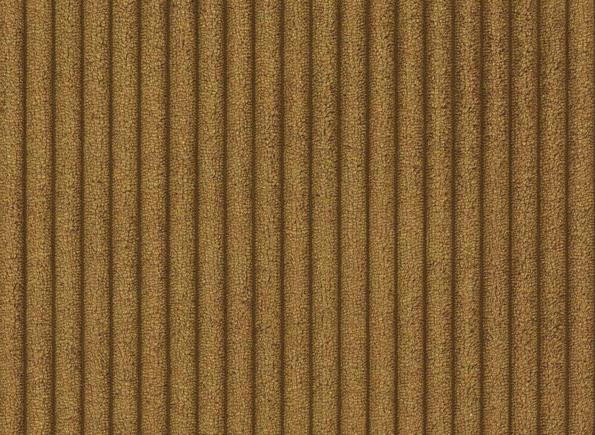 Panorama-Schlafsofa JADE aus geripptem Samt in Senfgelb mit Stauraum