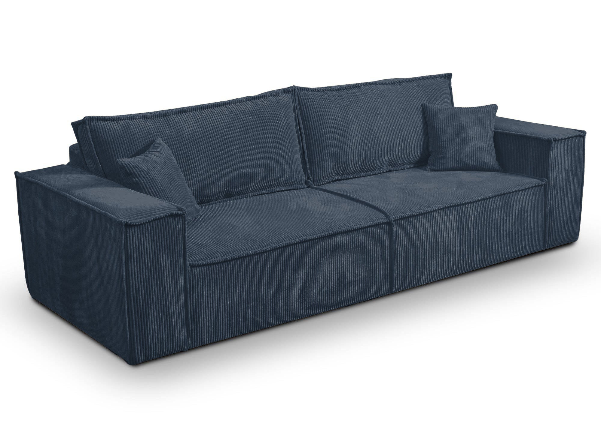 3-Sitzer-Sofa mit Stauraum aus jadeblauem Samt