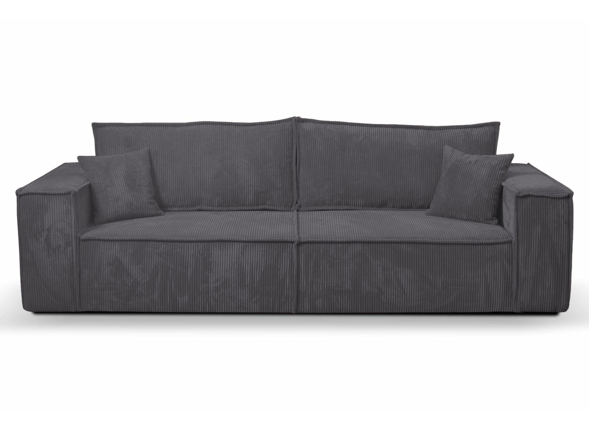JADE 3-Sitzer-Sofa mit Stauraum aus anthrazitgrauem Samt