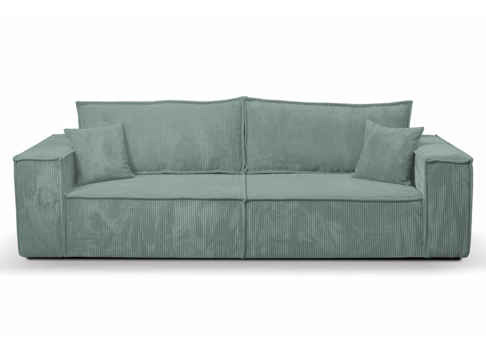 JADE 3-Sitzer-Sofa mit Stauraum aus wassergrünem Samt