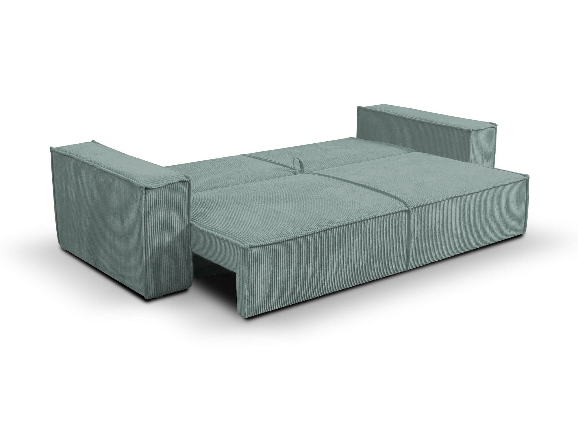 JADE 3-Sitzer-Sofa mit Stauraum aus wassergrünem Samt