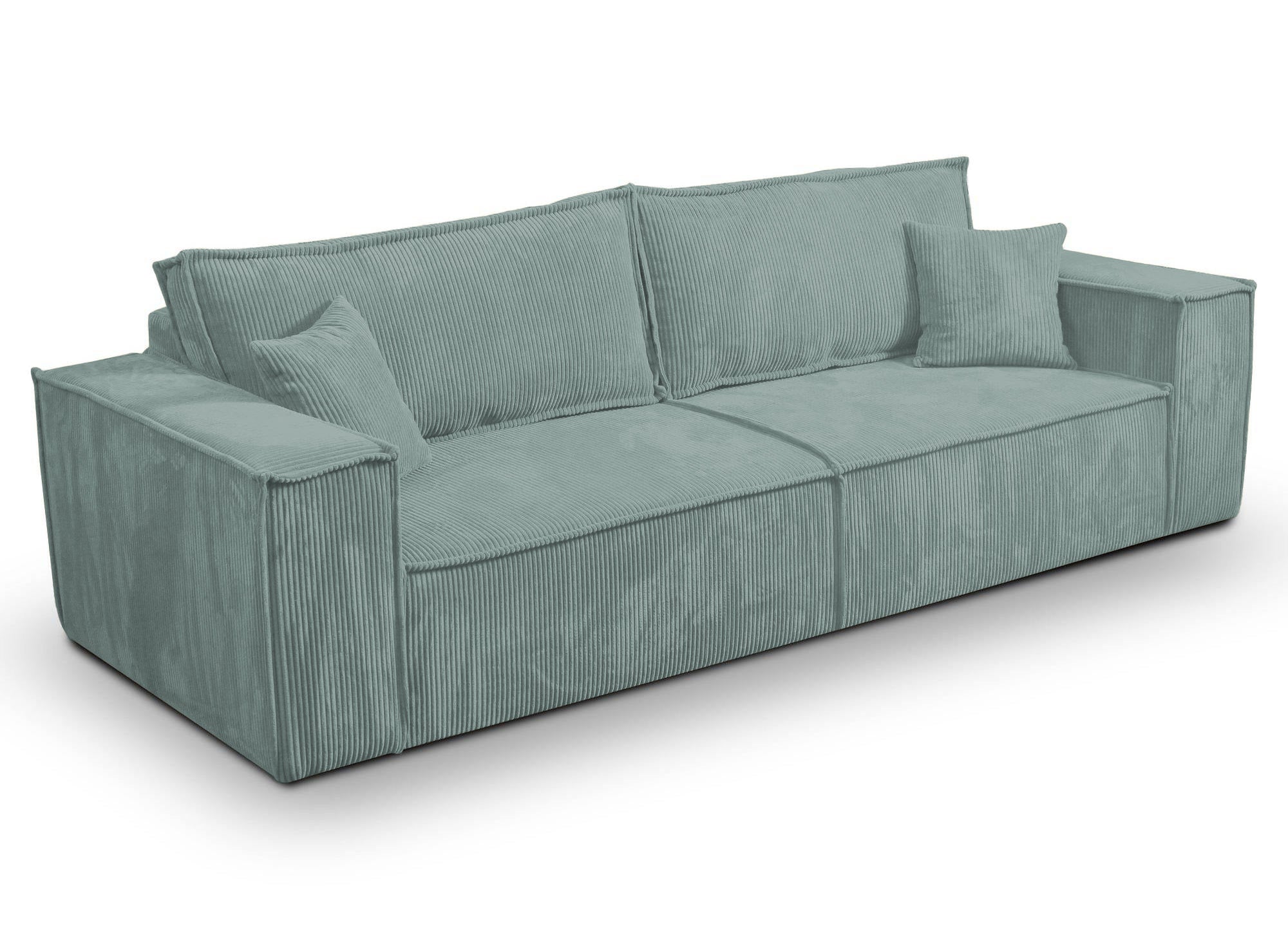 JADE 3-Sitzer-Sofa mit Stauraum aus wassergrünem Samt