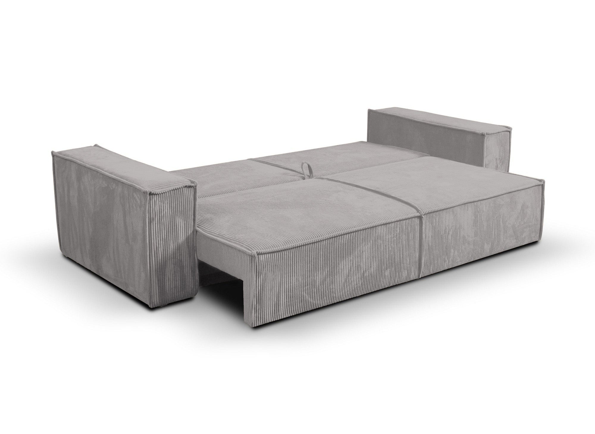 JADE 3-Sitzer-Sofa mit Stauraum aus hellgrauem Cord