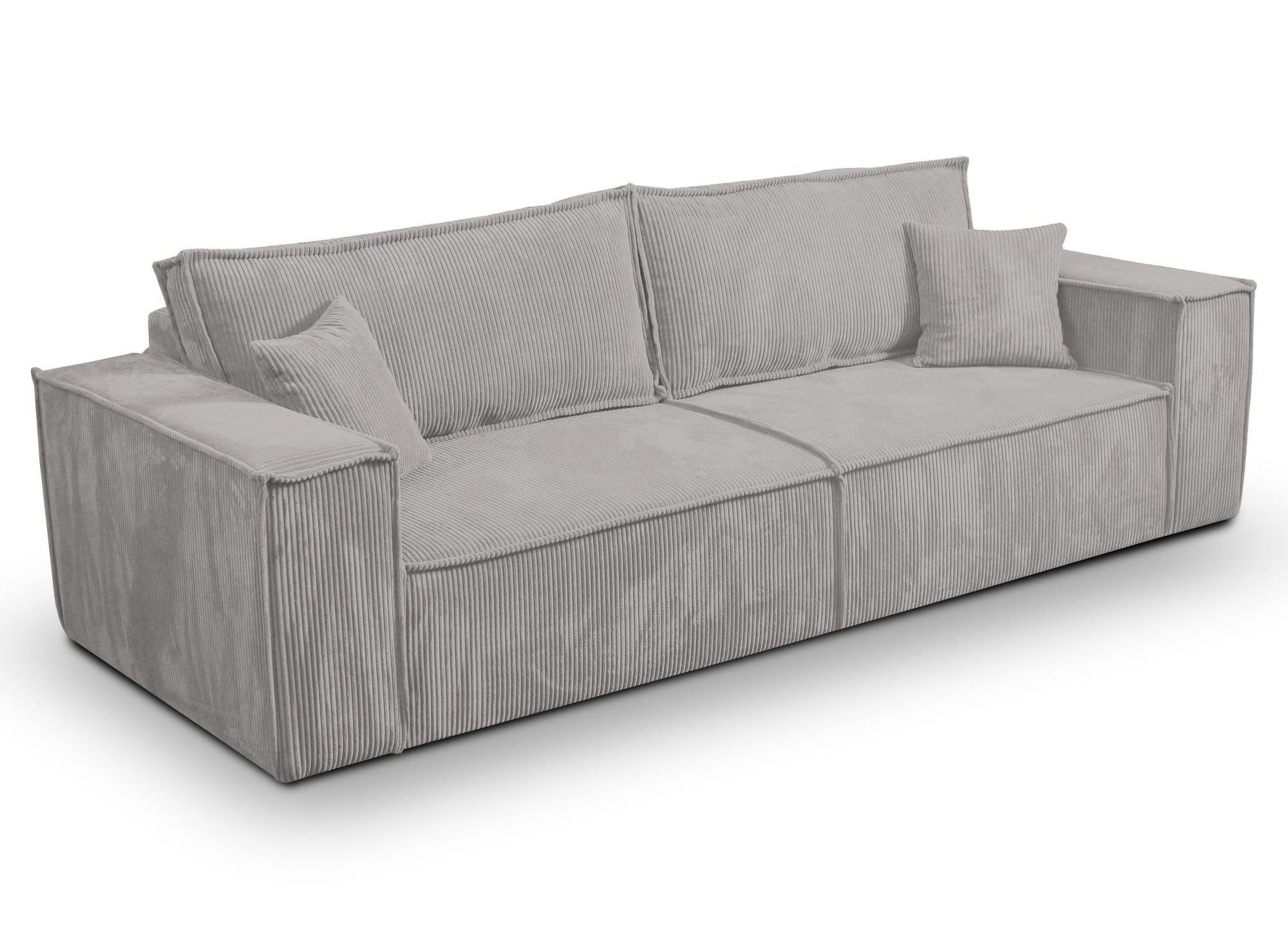 JADE 3-Sitzer-Sofa mit Stauraum aus hellgrauem Cord