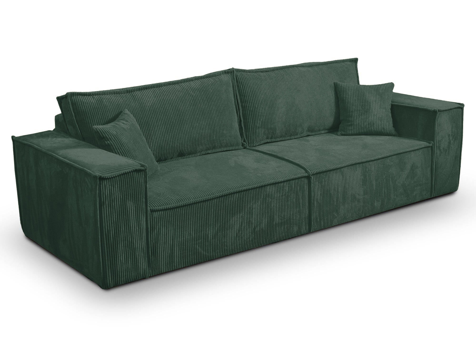 JADE 3-Sitzer-Sofa mit Stauraum aus smaragdgrünem Samt