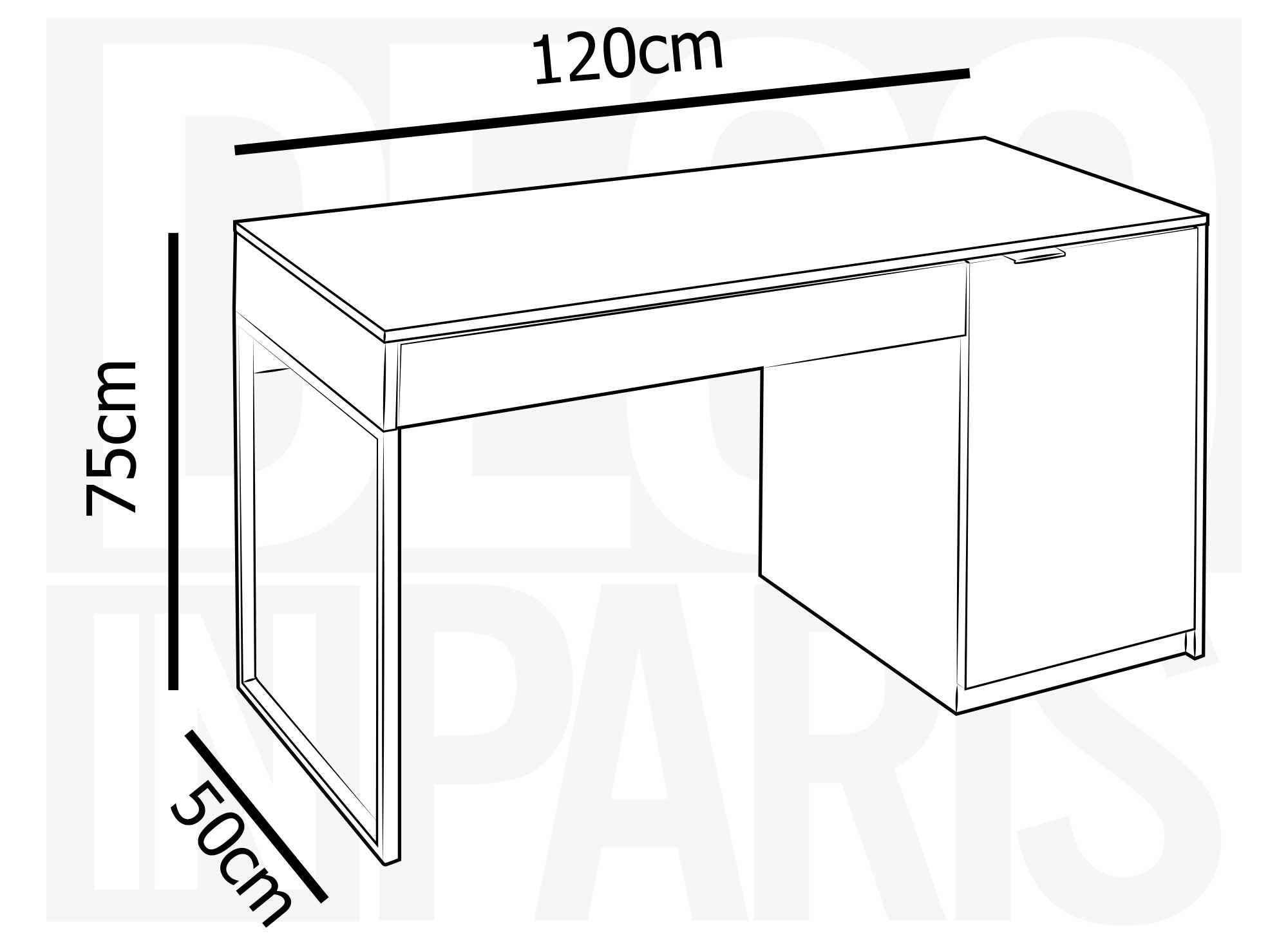 BLAISE Schreibtisch aus Holz und Metall mit Stauraum