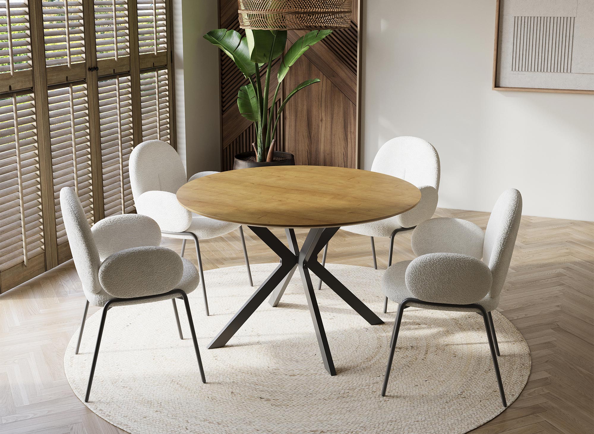 2er Set Designer-Sessel mit Armlehnen in weißem Frotteestoff BENTA