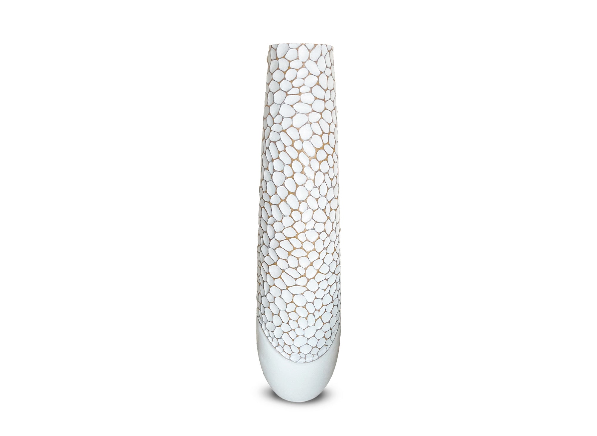 Dekorative Vase aus weißem Harz H78 cm LOUMA