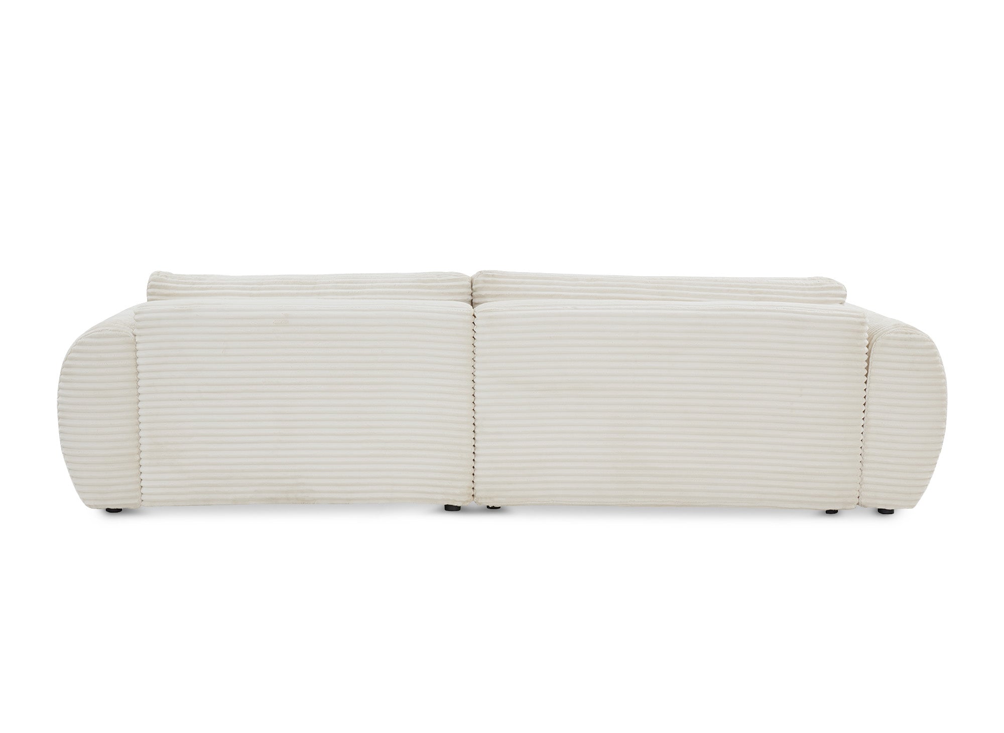 TILDA Ecksofa mit Bettfunktion und Stauraum, Beige, weicher Cord, rechtwinklig