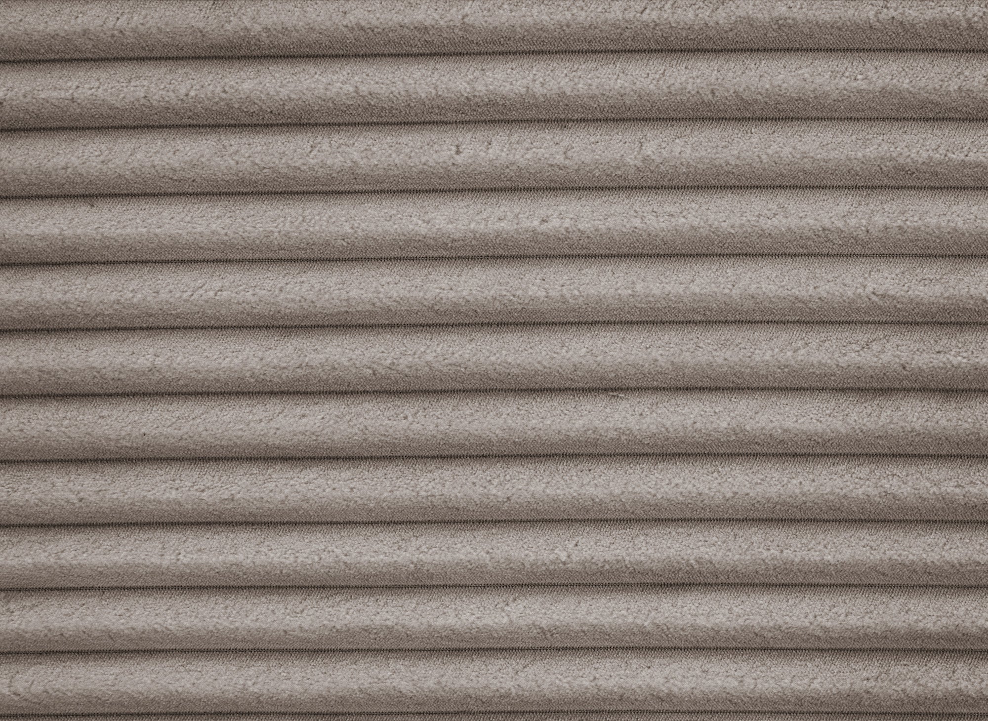 TILDA Ecksofa mit Bettfunktion und Stauraum, weicher Cord in Taupe, rechtwinklig