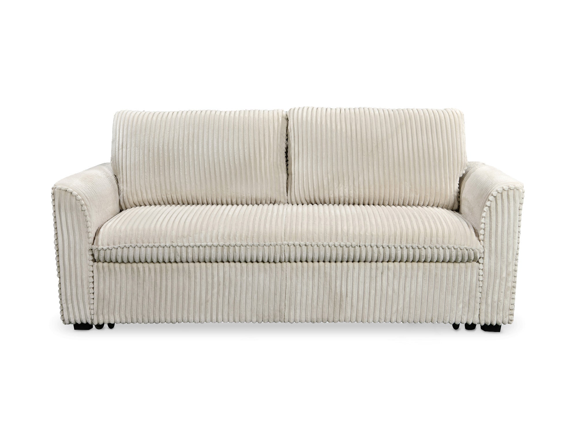 MAYLIE 3-Sitzer-Schlafsofa aus dickem, beigem Cord