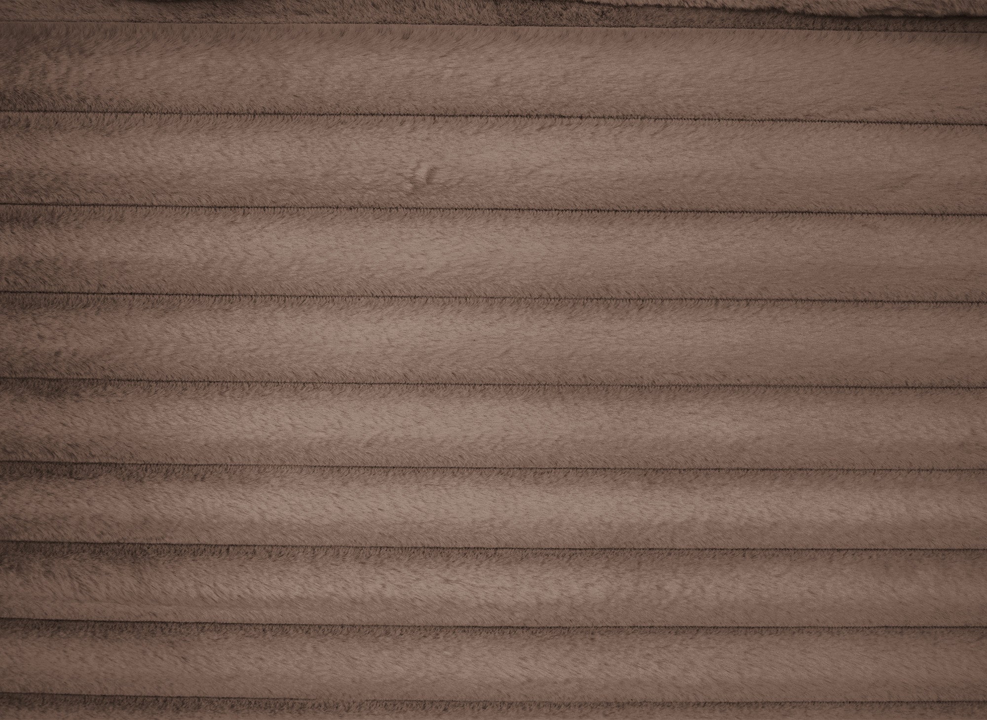 DAHO 1-Sitzer-Sofa mit gerader Chaiselongue in weichem, taupefarbenem Rippenstoff