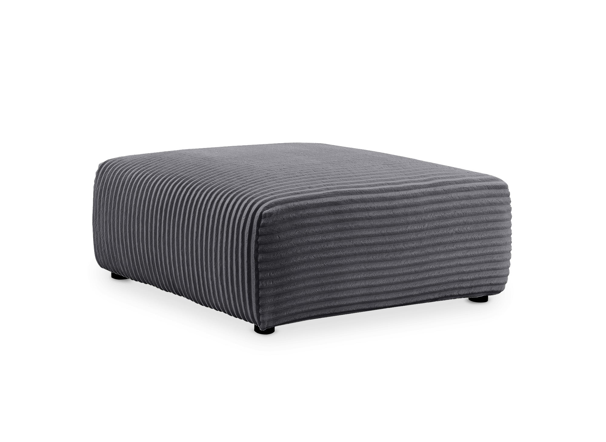 TILDA Pouf aus weichem grauem Cord