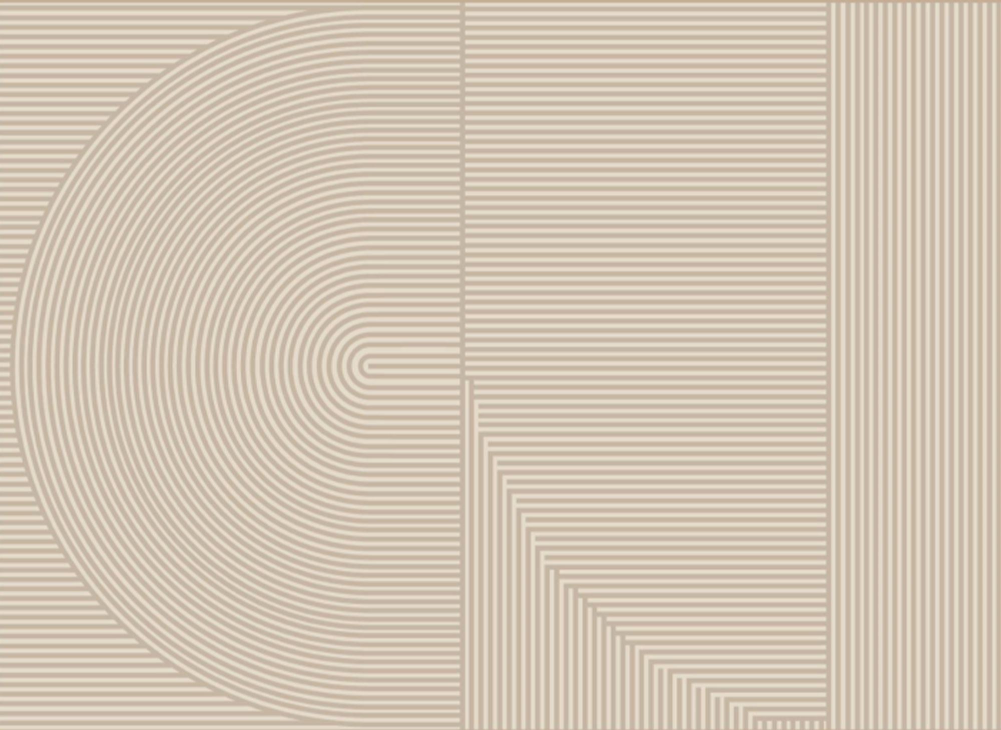 Beigefarbener rechteckiger Teppich mit minimalistischem Muster 160x230cm BEYA