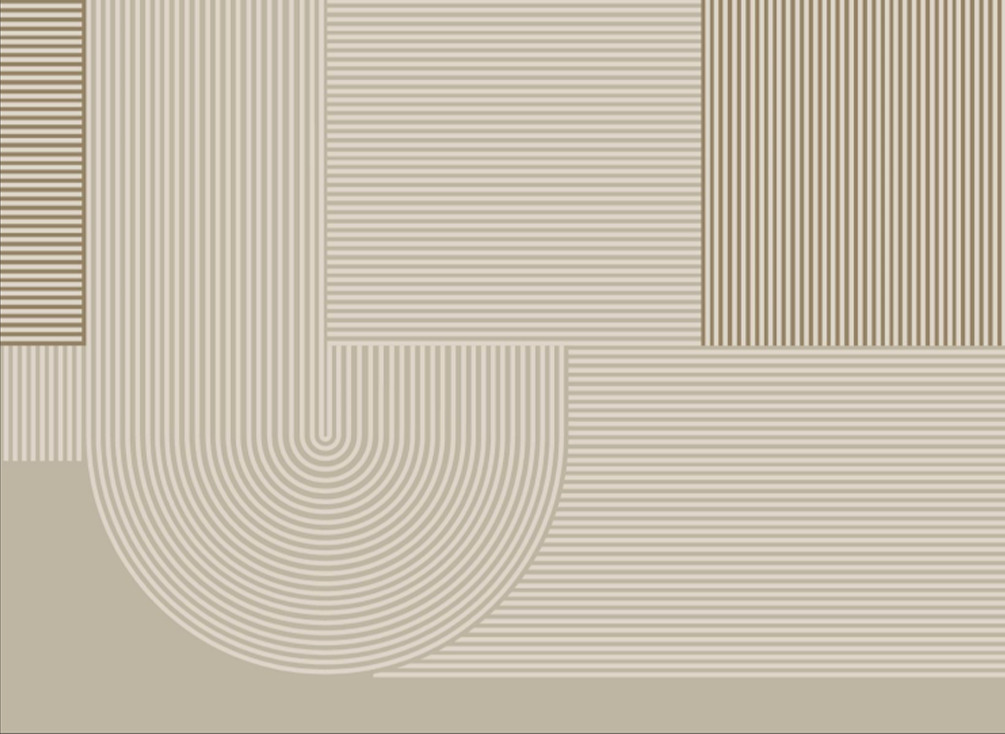 Beigefarbener rechteckiger Teppich mit geometrischen Mustern 160x230cm SYNDRA