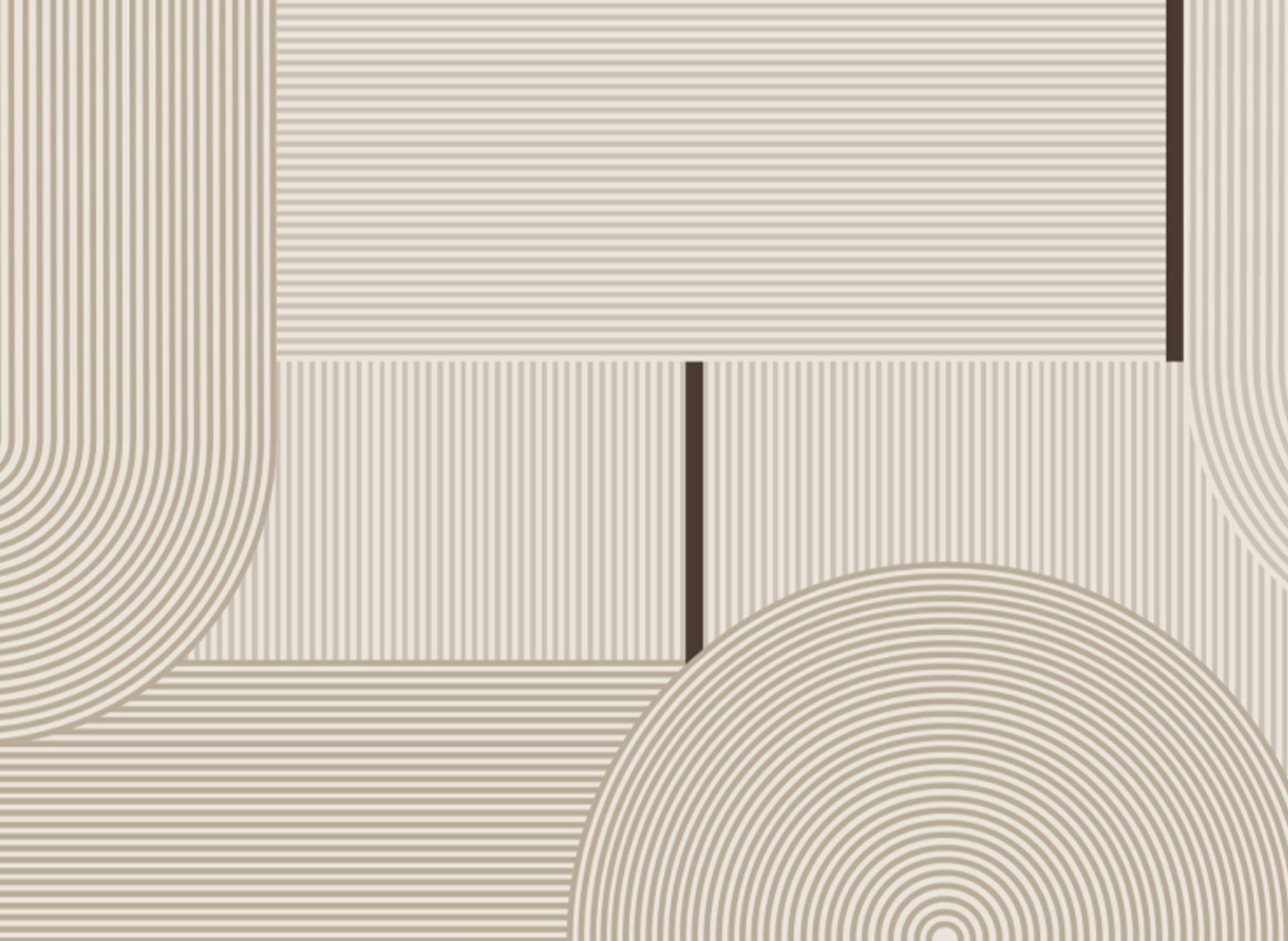 Rechteckiger beigefarbener Teppich mit geometrischem Muster 160x230cm LYRA