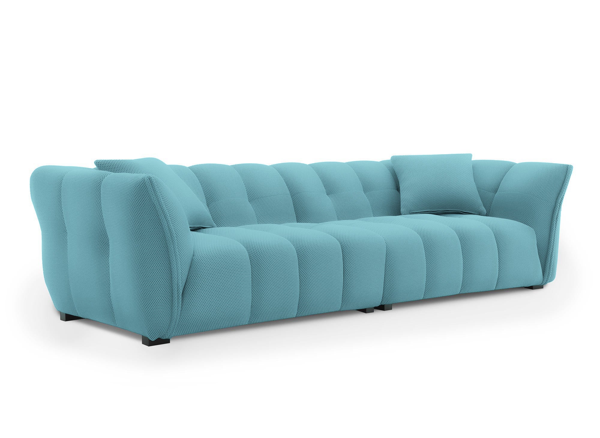 ELENA 4-Sitzer-Sofa aus 3D-Stoff in Wassergrün