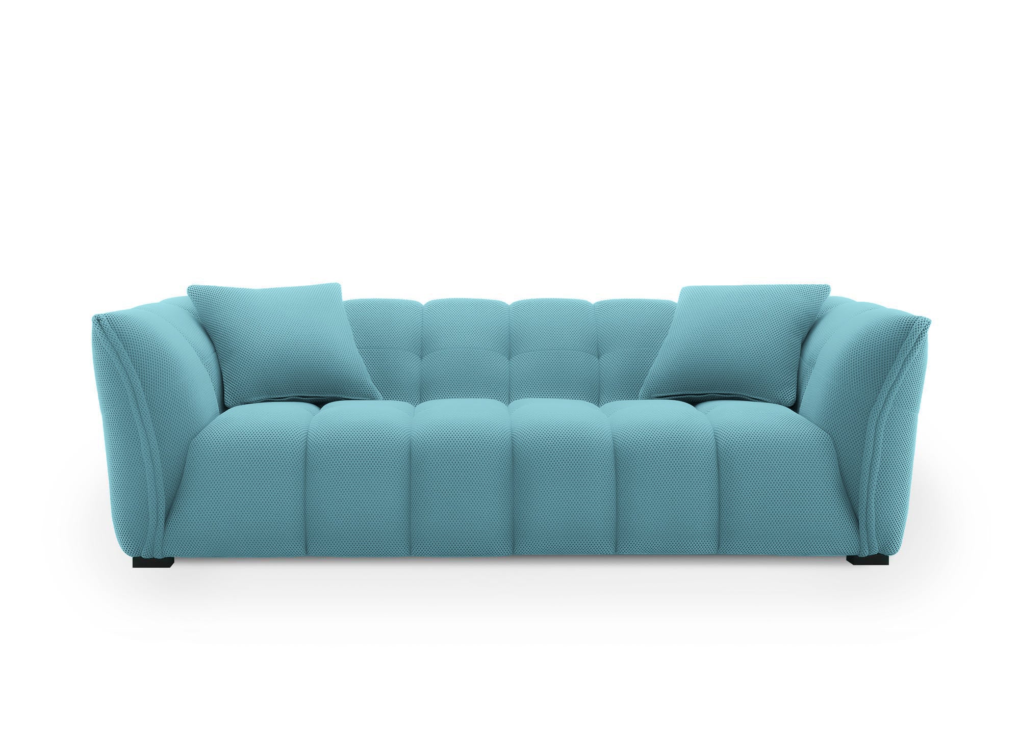 ELENA 3-Sitzer-Sofa aus 3D-Stoff in Wassergrün