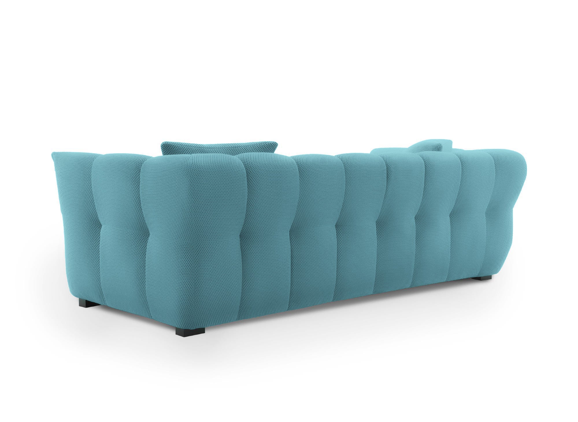 ELENA 3-Sitzer-Sofa aus 3D-Stoff in Wassergrün